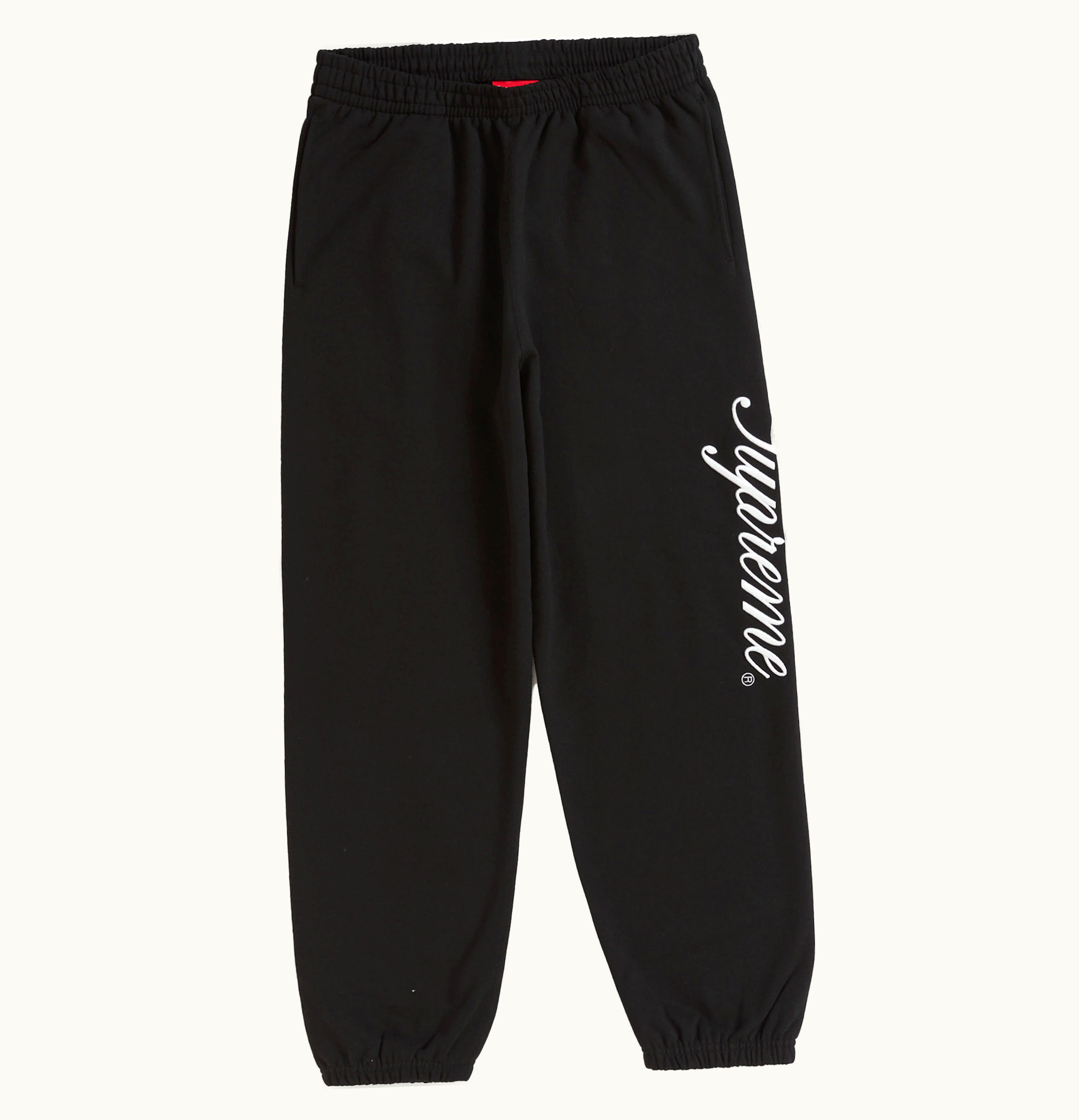 Supreme Supreme Raised Script Sweatpant Black