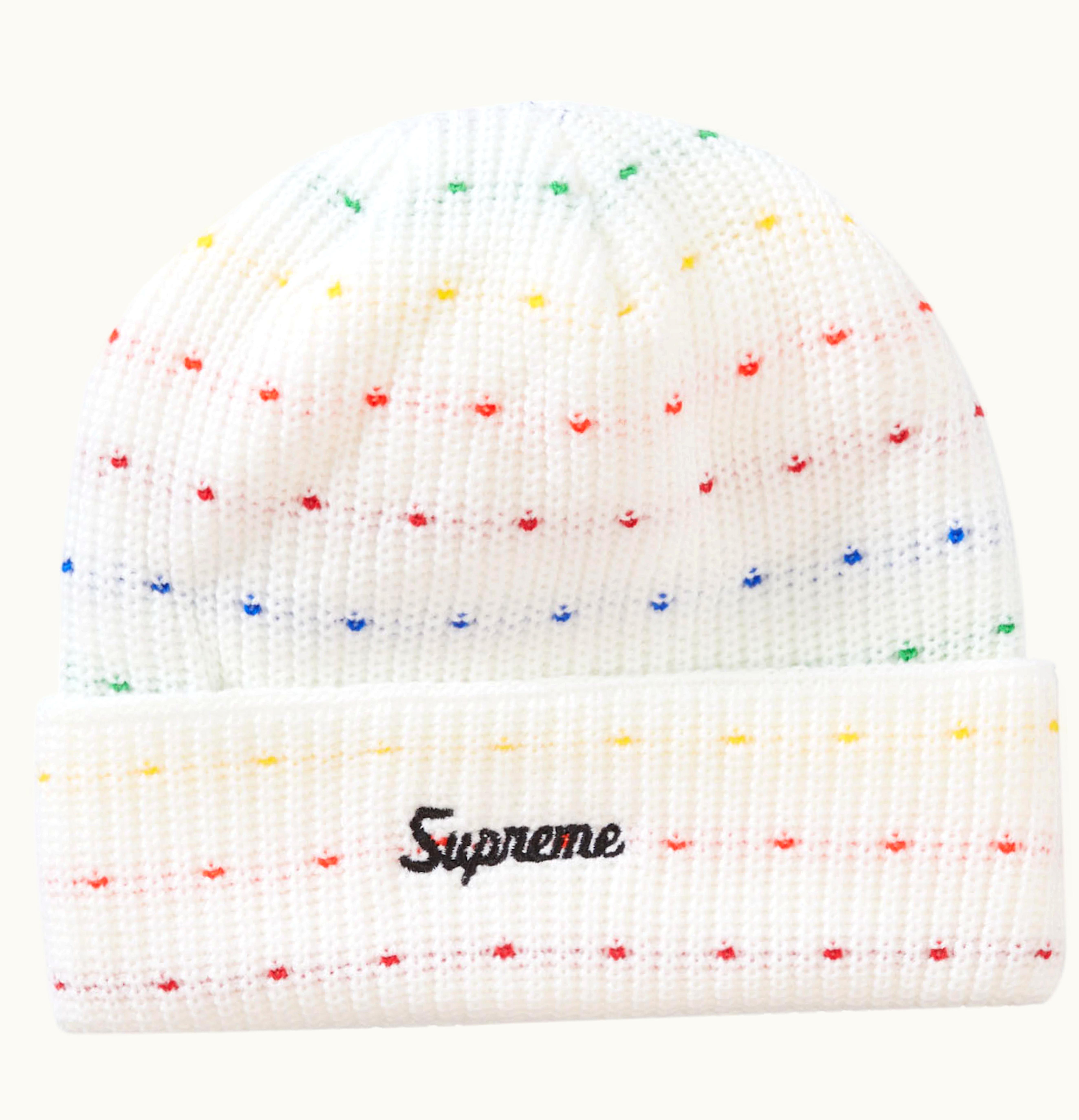 Supreme Supreme Loose Gauge Beanie White Multi