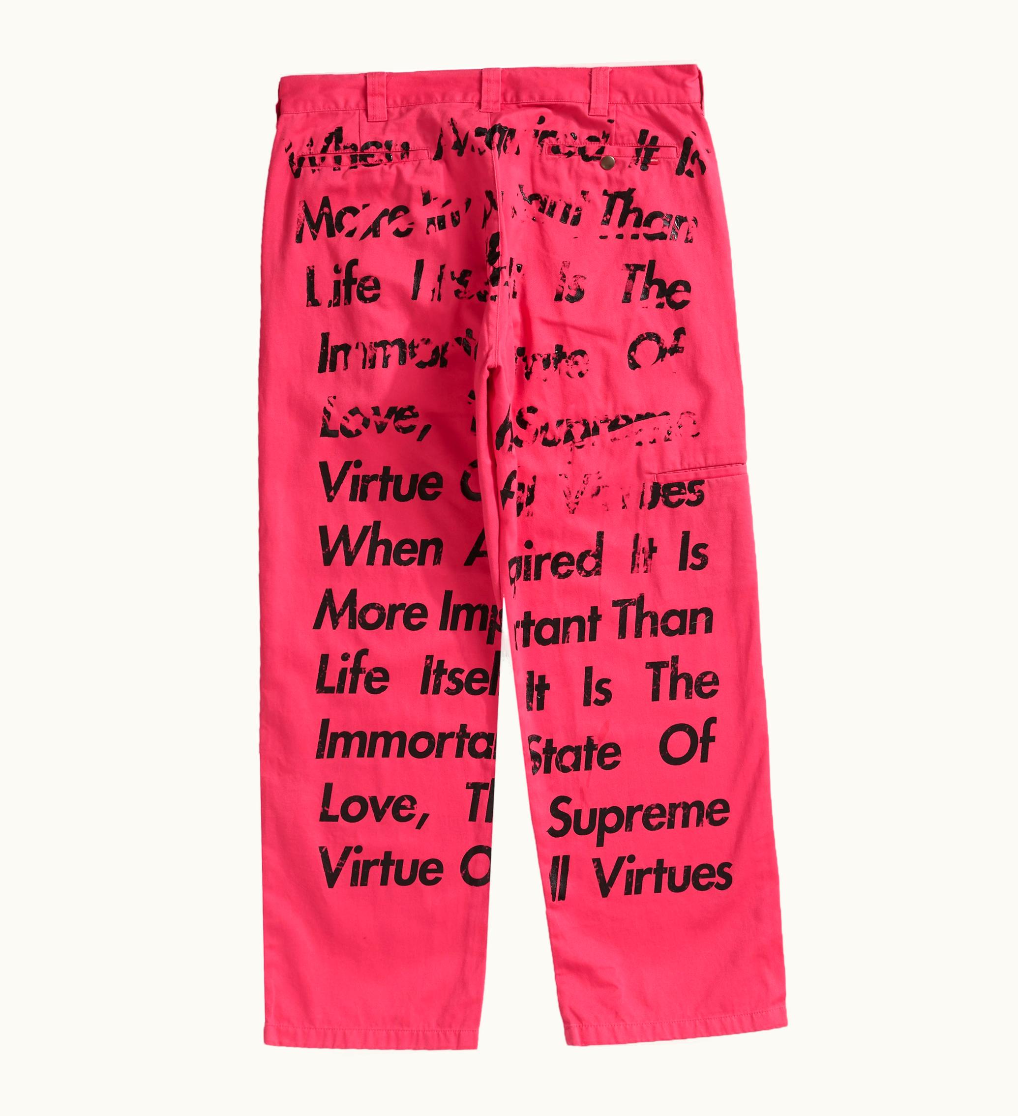 Supreme Supreme Junya Watanabe CDG Man Printed Work Pant Bright Pink