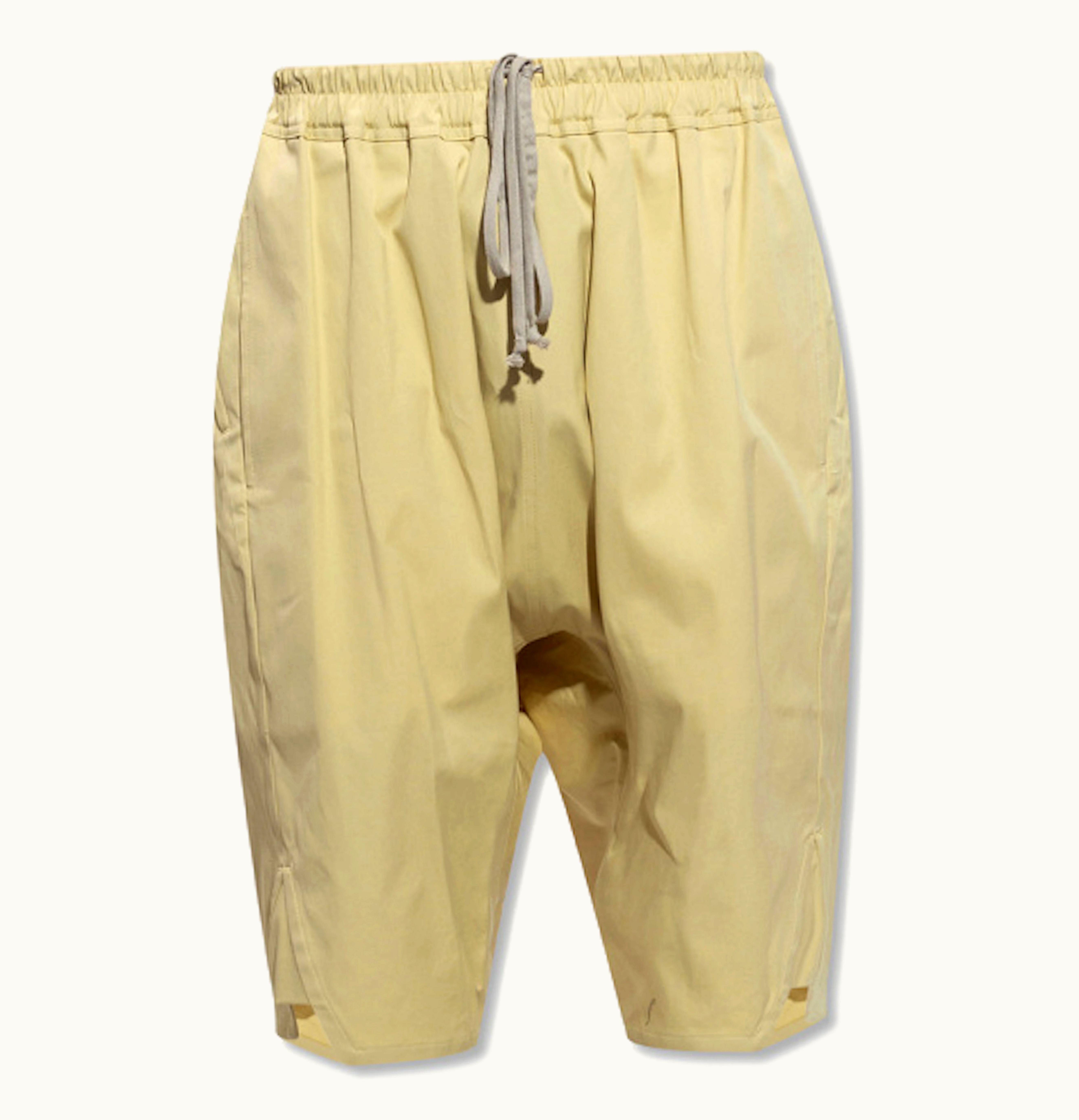 Rick Owens Rick Owens Drawstring Cotton Banding Shorts Beige