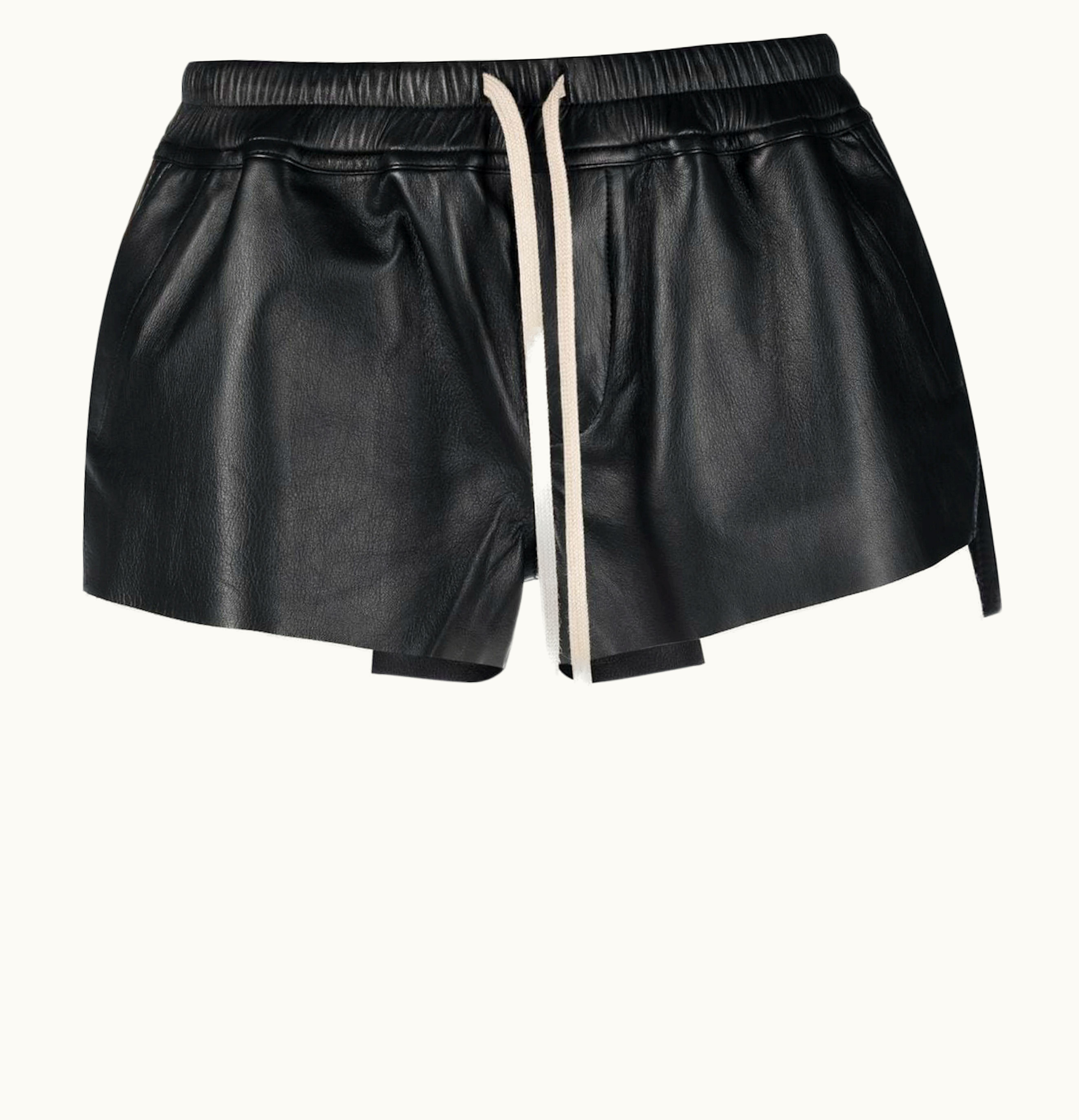Rick Owens Rick Owens Womens Leather Boxer Shorts Black