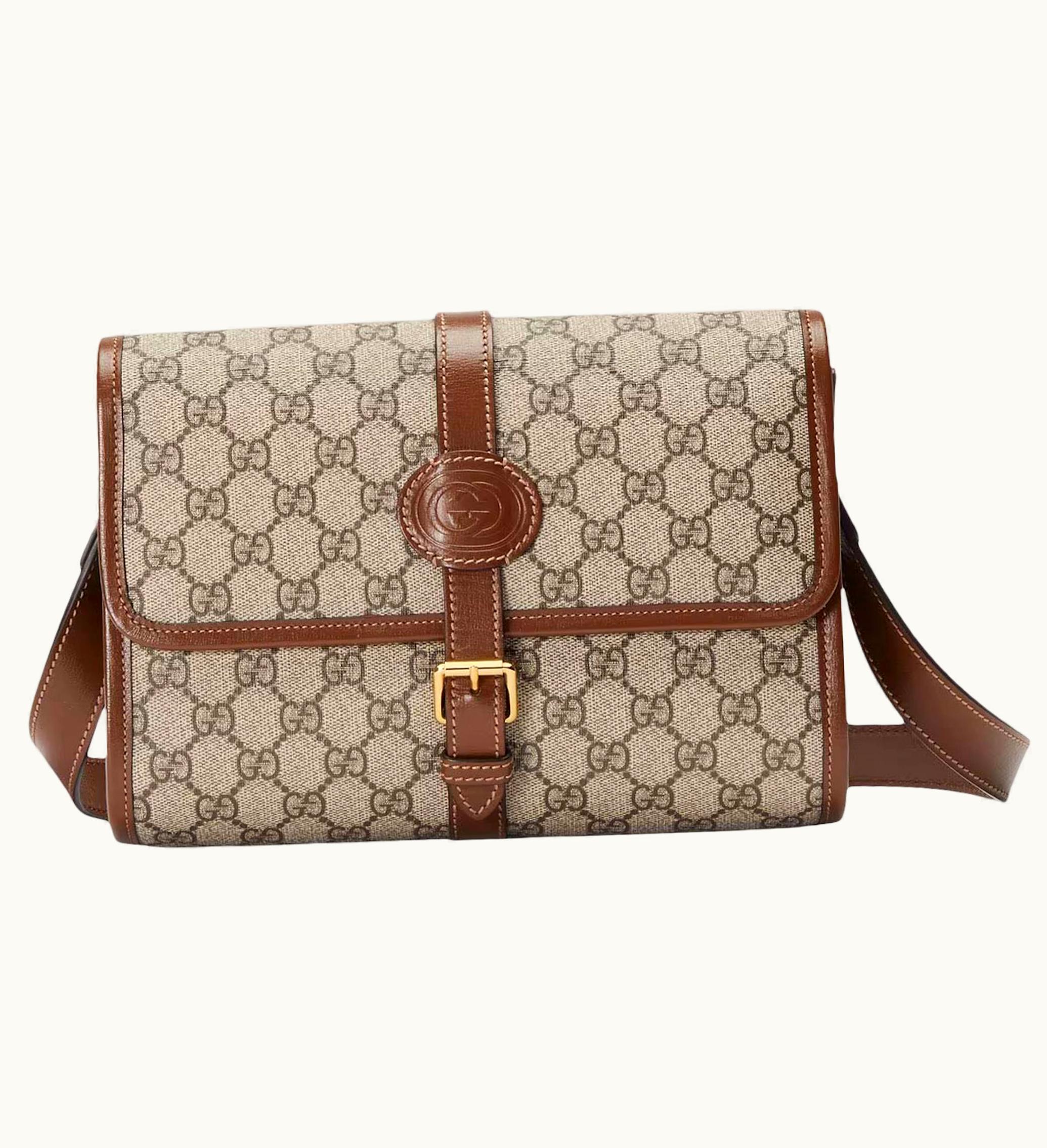 Gucci Gucci Interlocking GG Messenger Beige Ebony