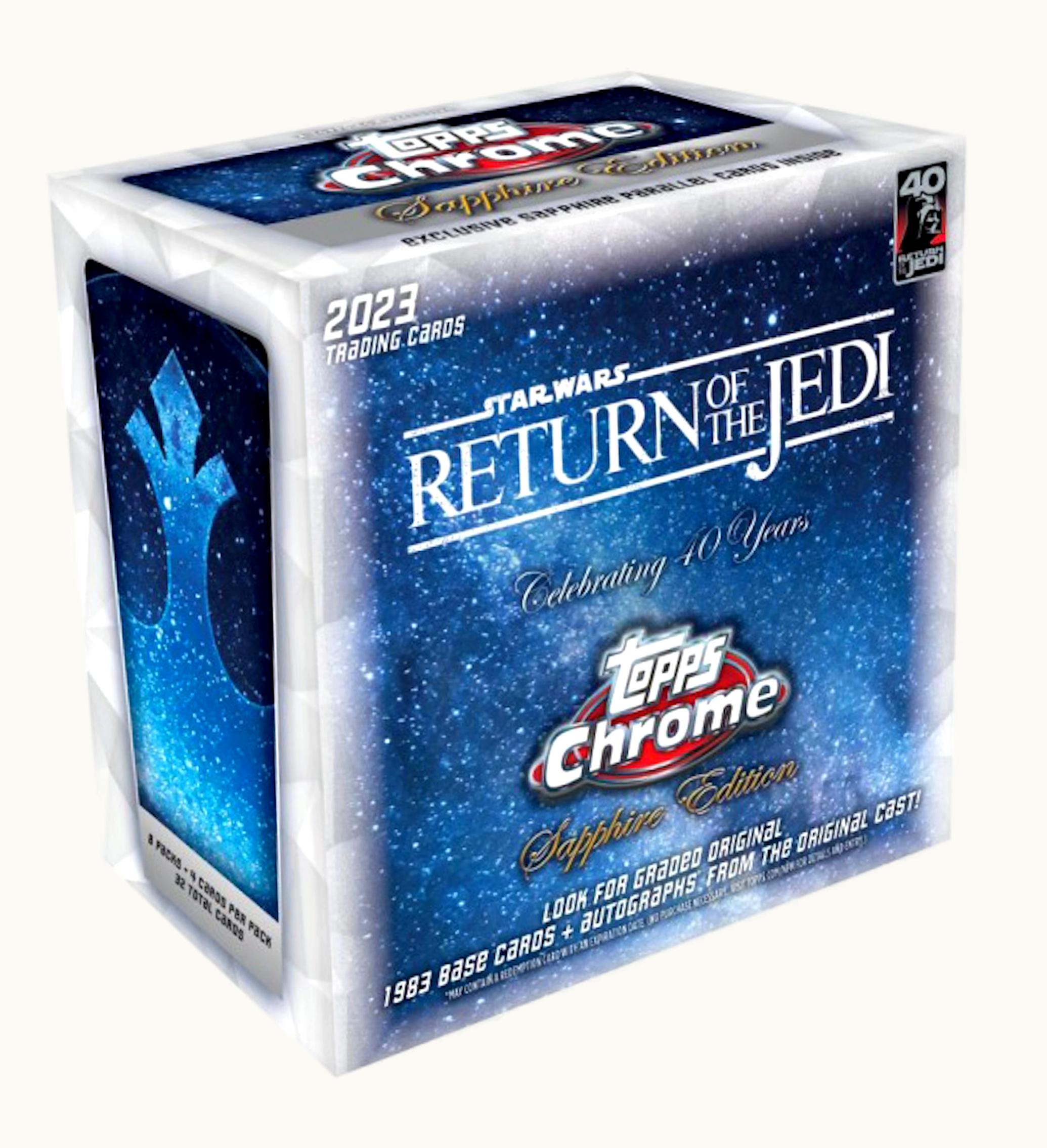 2023 Topps Chrome Star Wars Sapphire Return Of The Jedi 40th Anniversary Box