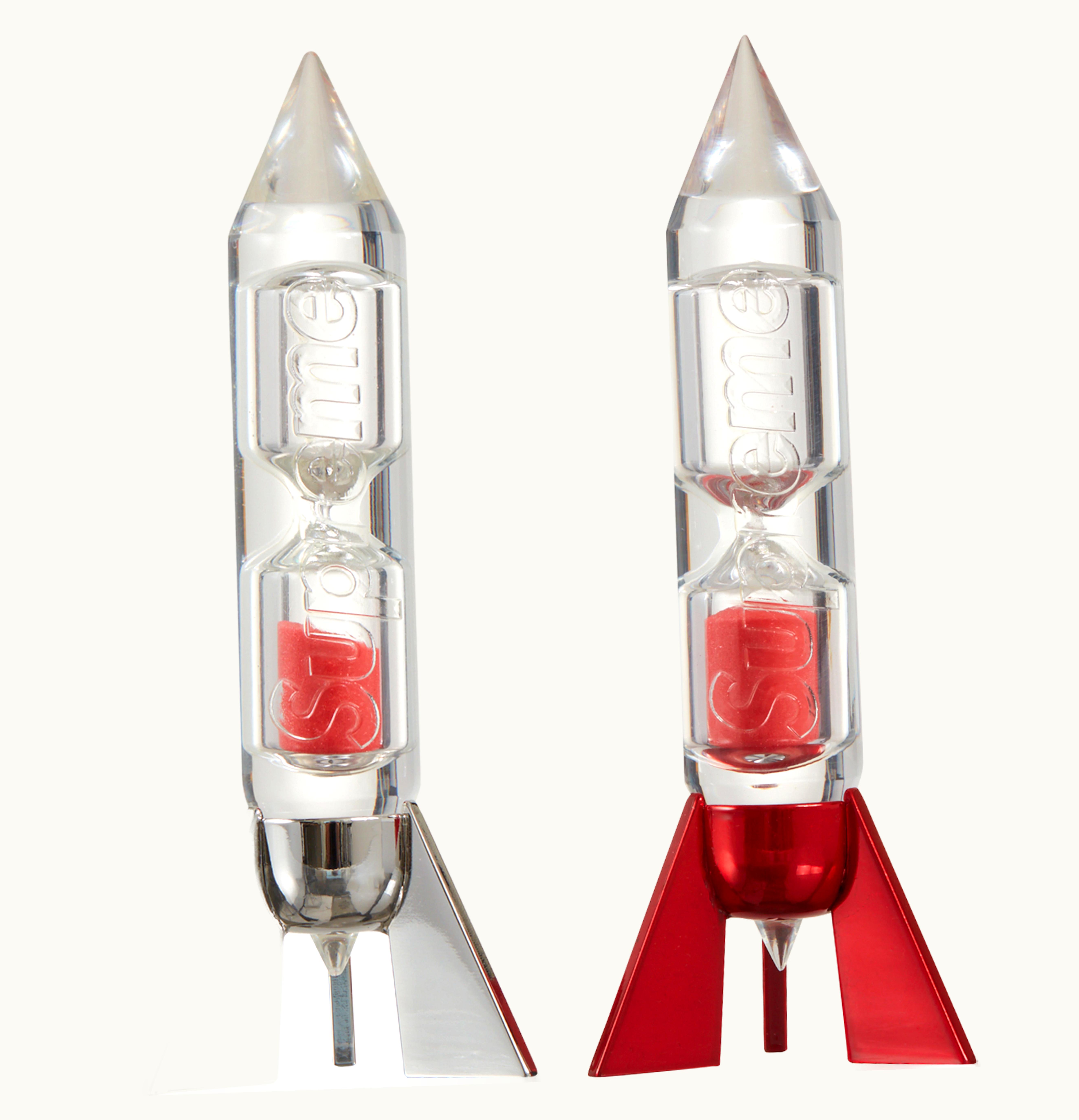 Supreme Supreme Rocket Timer Set Of 2 Red Silver