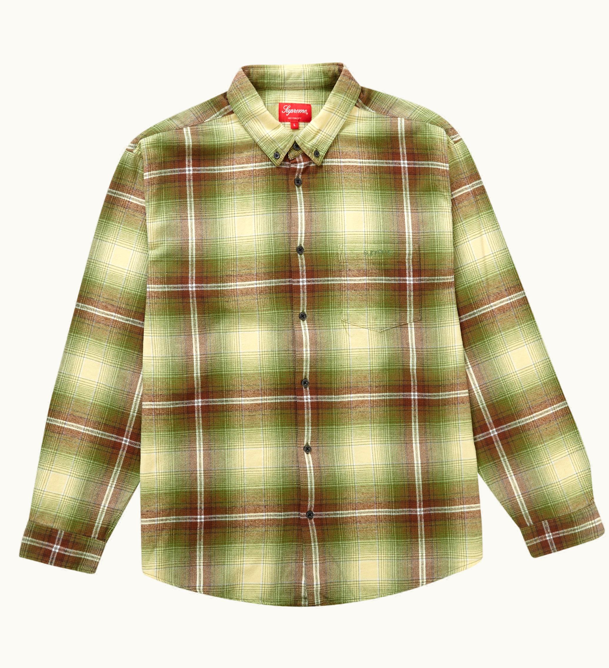 Supreme Supreme Shadow Plaid Flannel Shirt SS23 Green