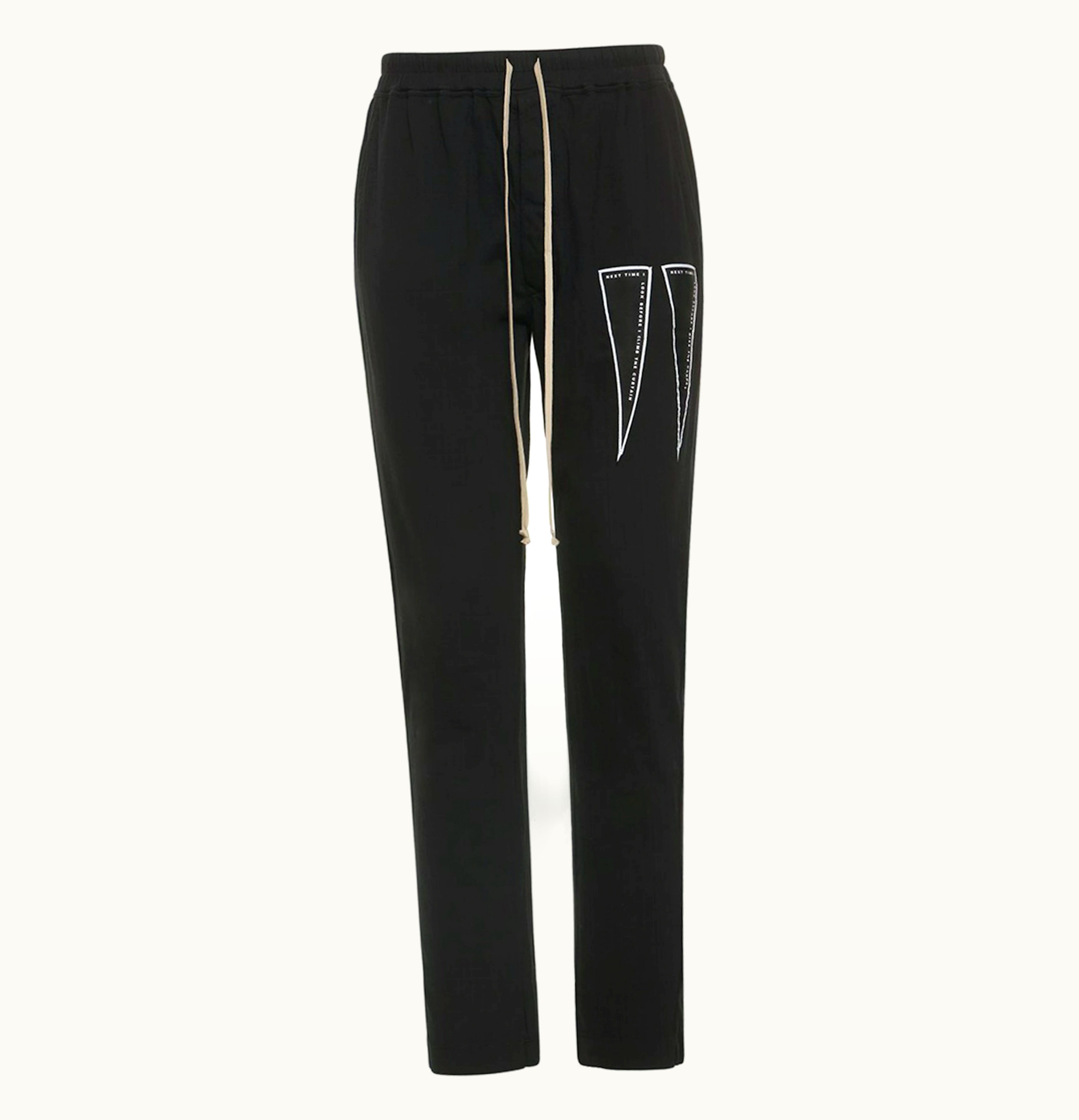 Rick Owens Rick Owens Drkshdw Berlin Lightweight Lyrics Drawstring Pant Black