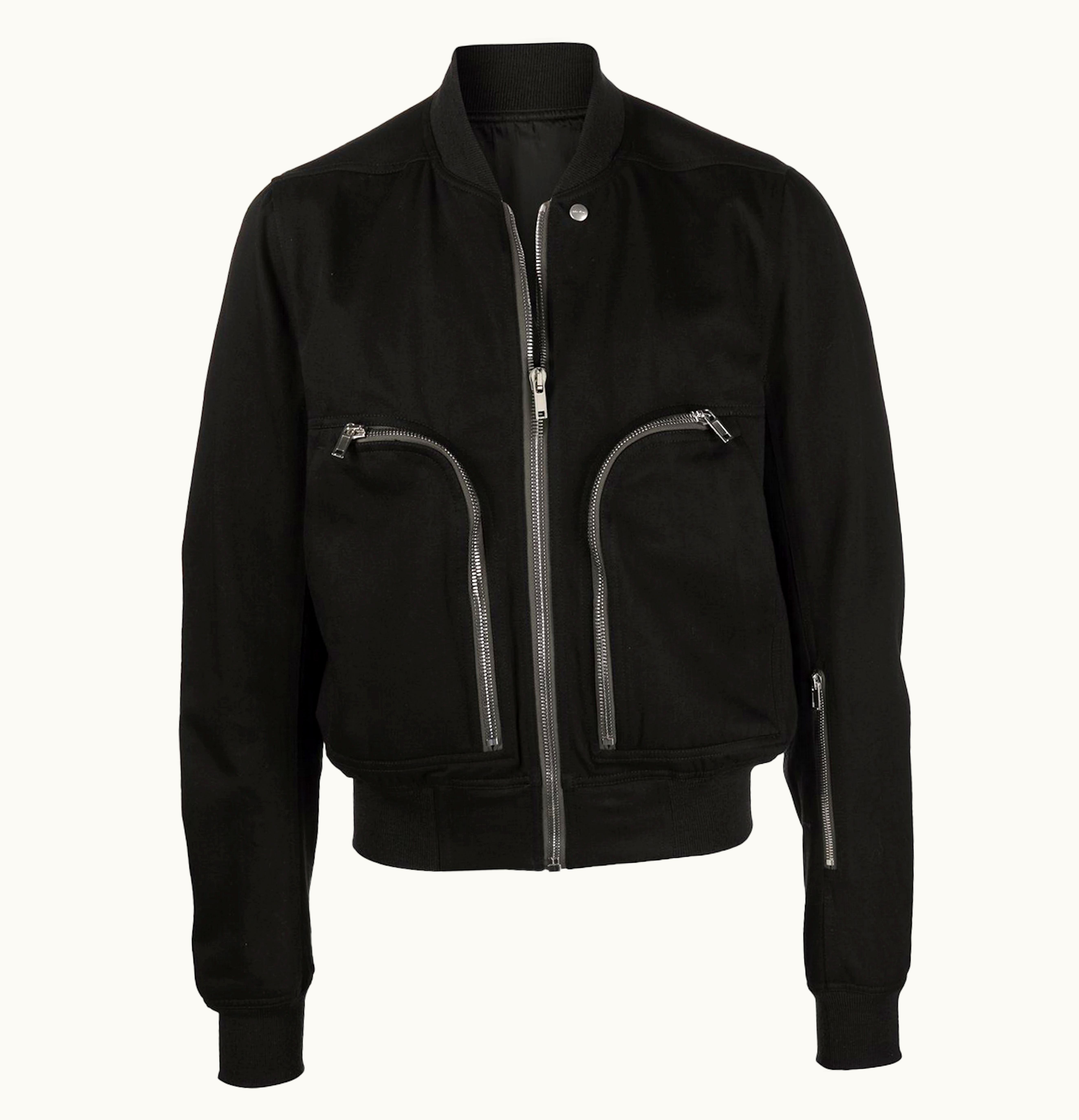 Rick Owens Rick Owens Zip Front Bomber Jacket Black