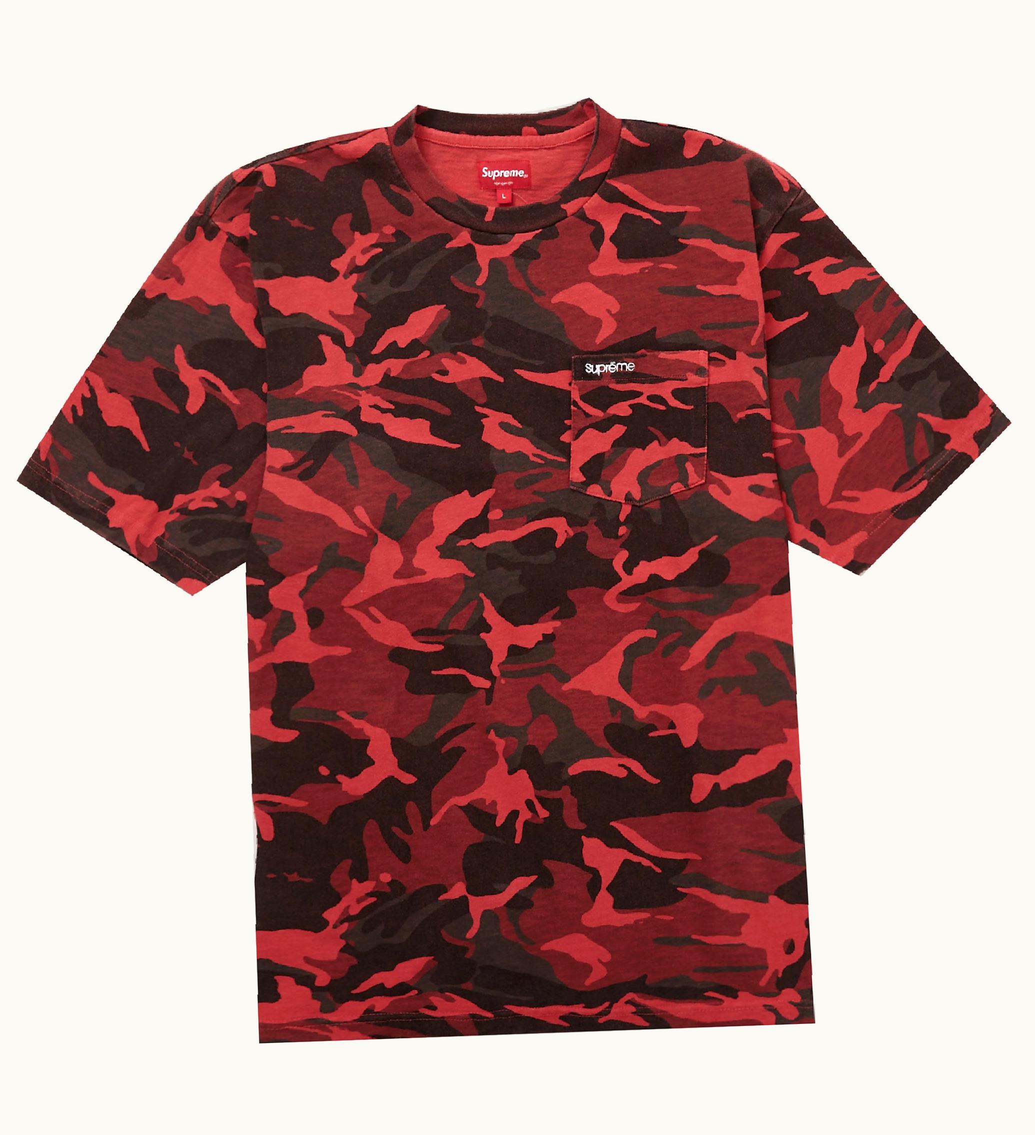 Supreme Supreme S S Pocket Tee SS23 Red Camo