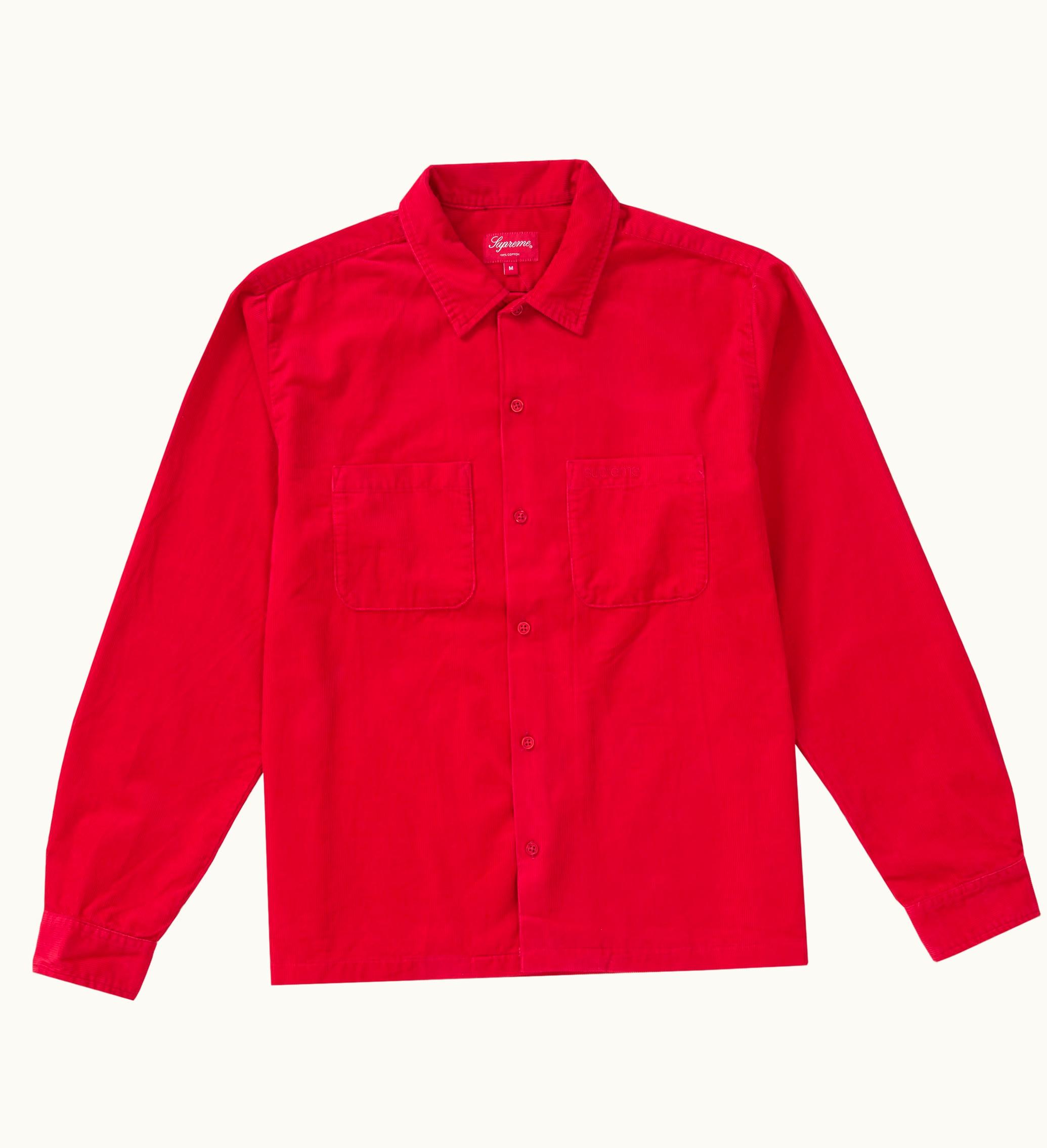 Supreme Supreme Corduroy Shirt Fw19 Red