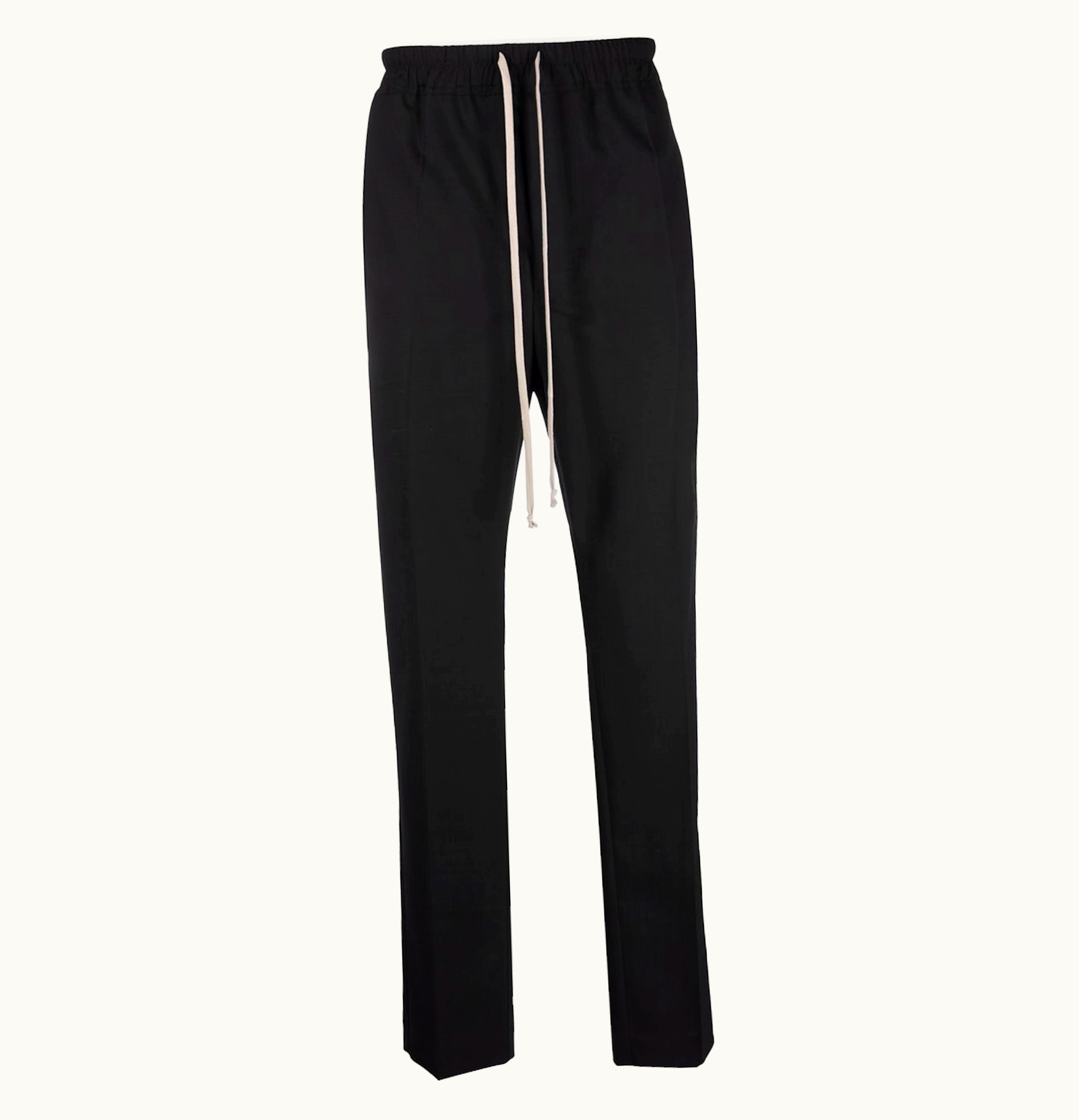 Rick Owens Rick Owens Drawstring Tapered Trousers Black