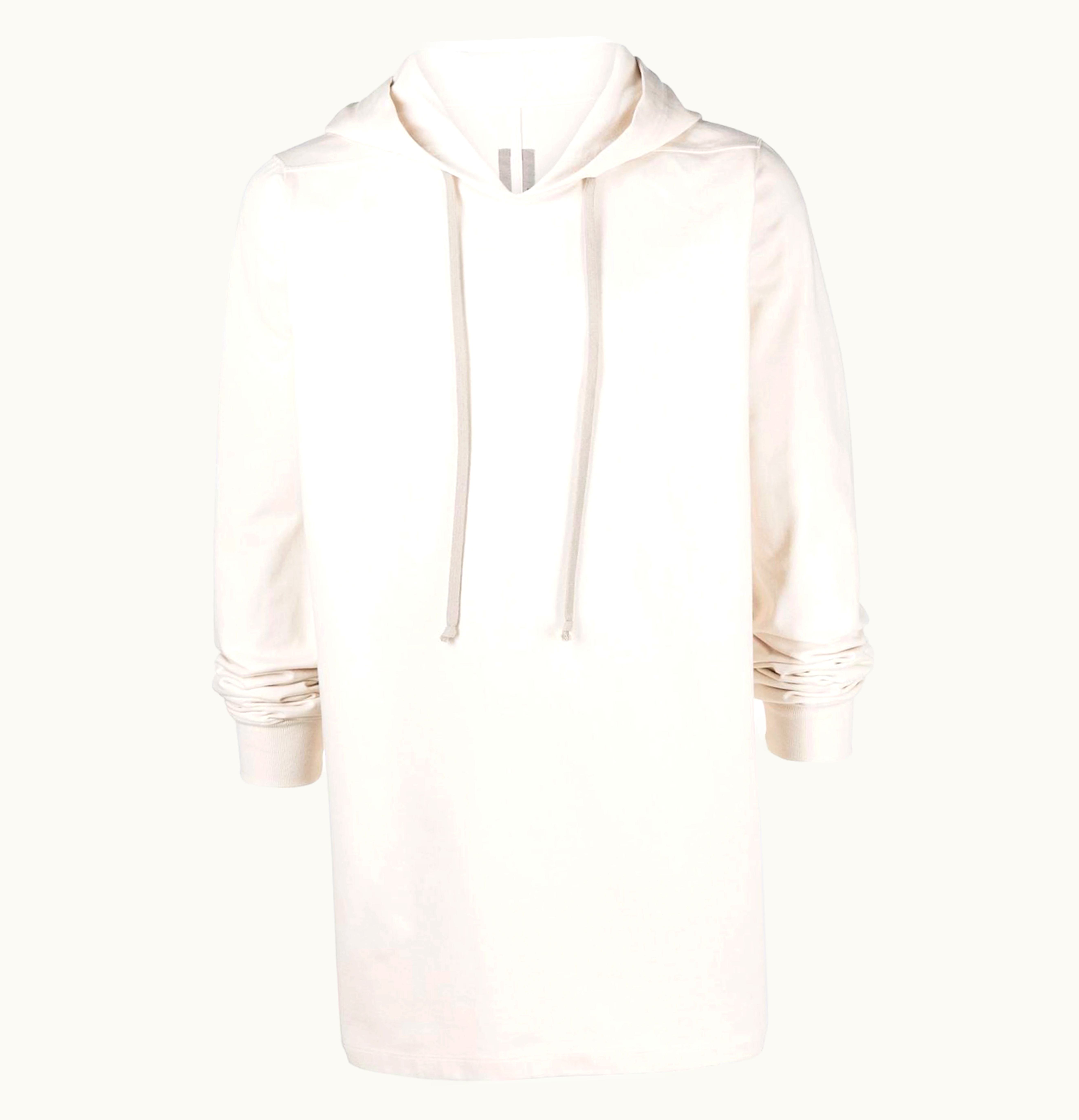 Rick Owens Rick Owens Fogachine Drawstring Pullover Hoodie White