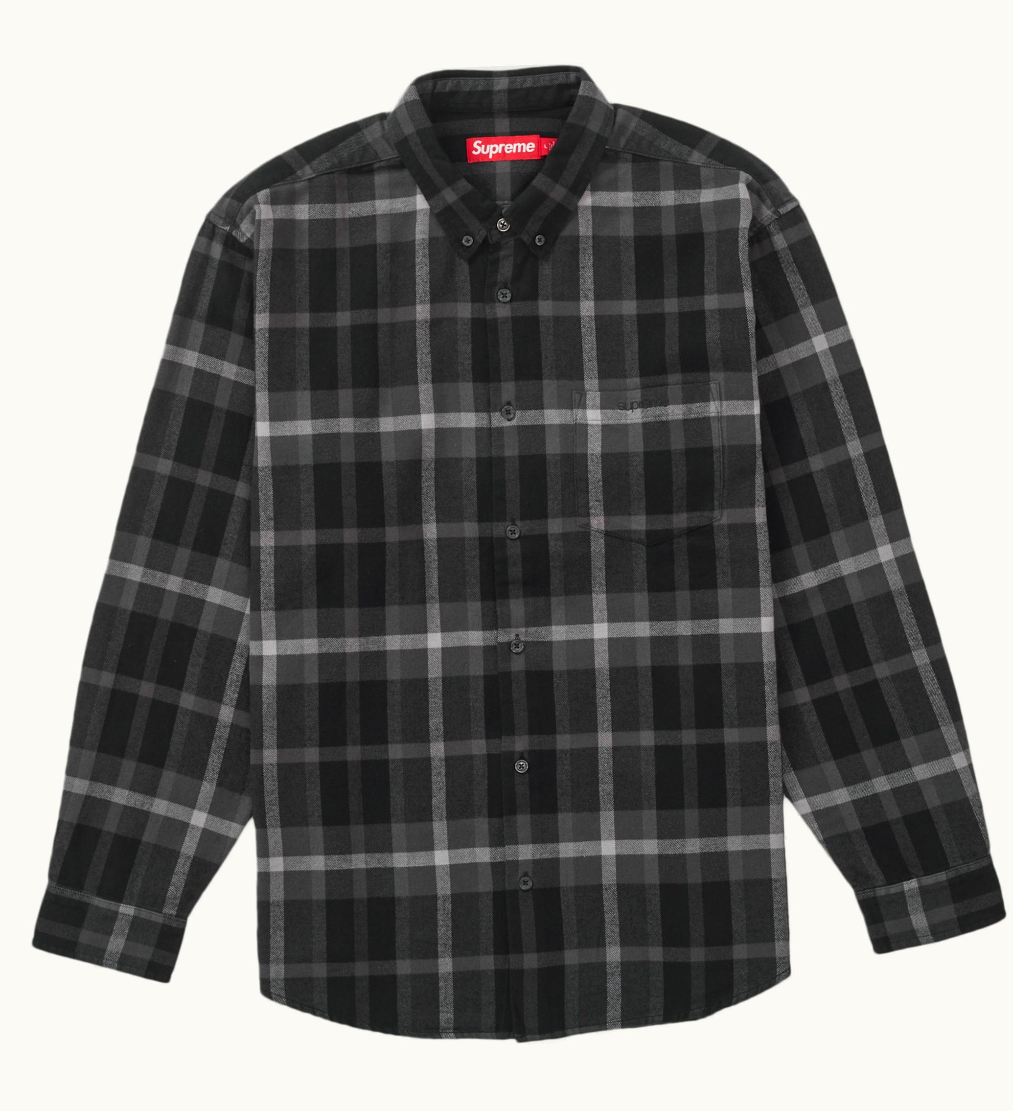 Supreme Supreme Plaid Flannel Shirt FW23 Black