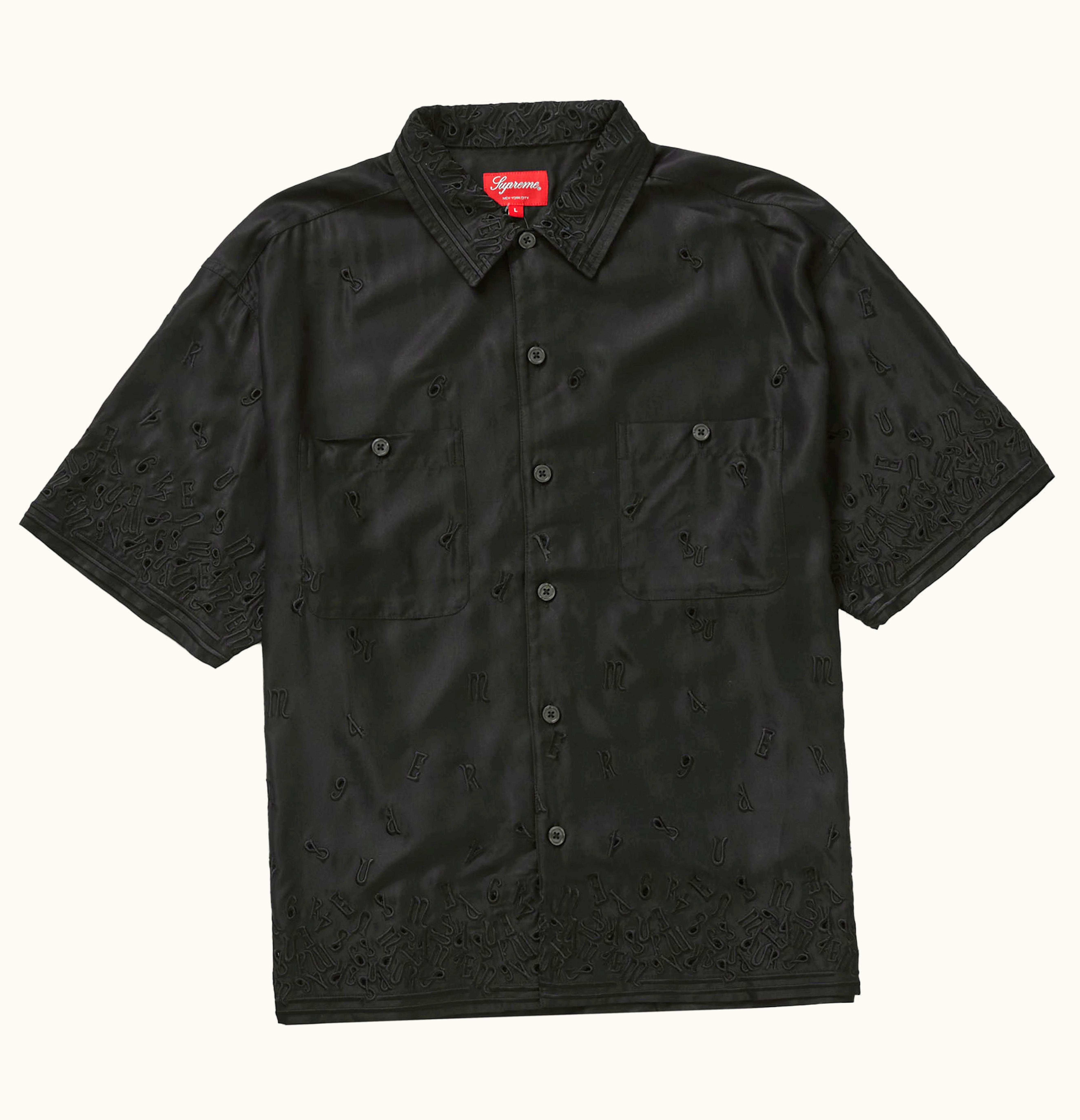 Supreme Supreme Nouveau Embroidered S S Shirt Black