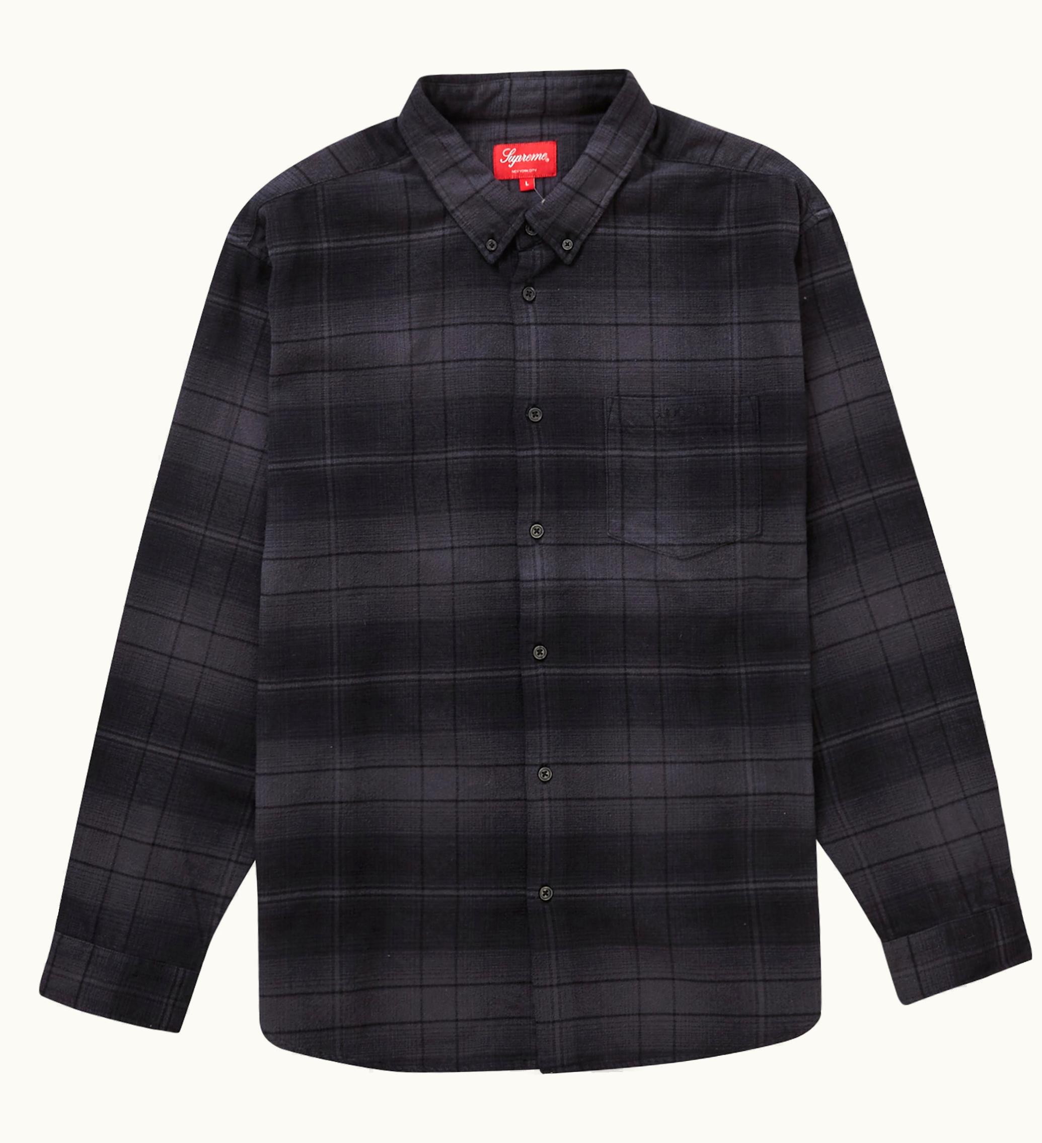 Supreme Supreme Shadow Plaid Flannel Shirt SS23 Black