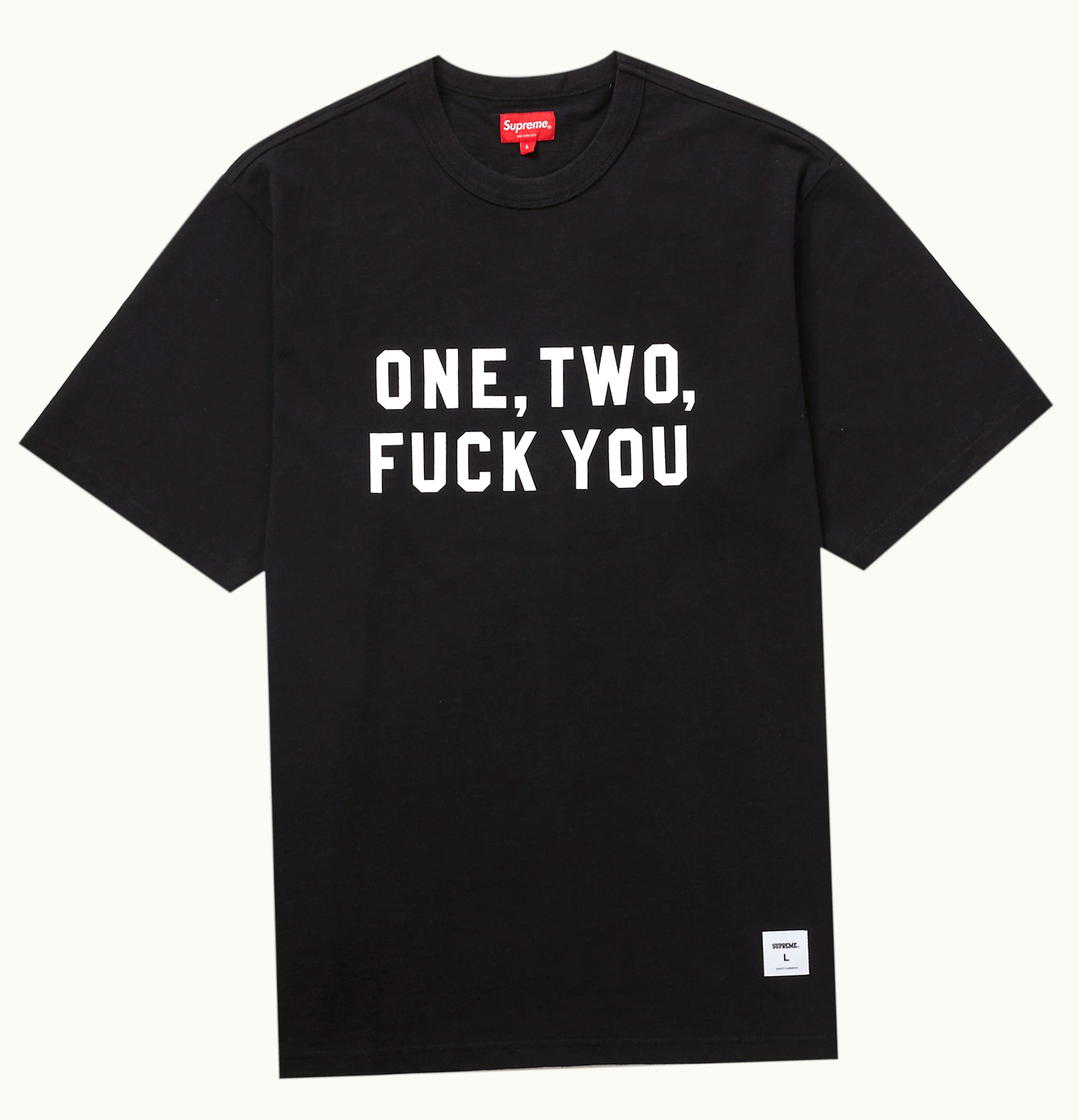 Supreme Supreme One Two Fuck You S S Top Black