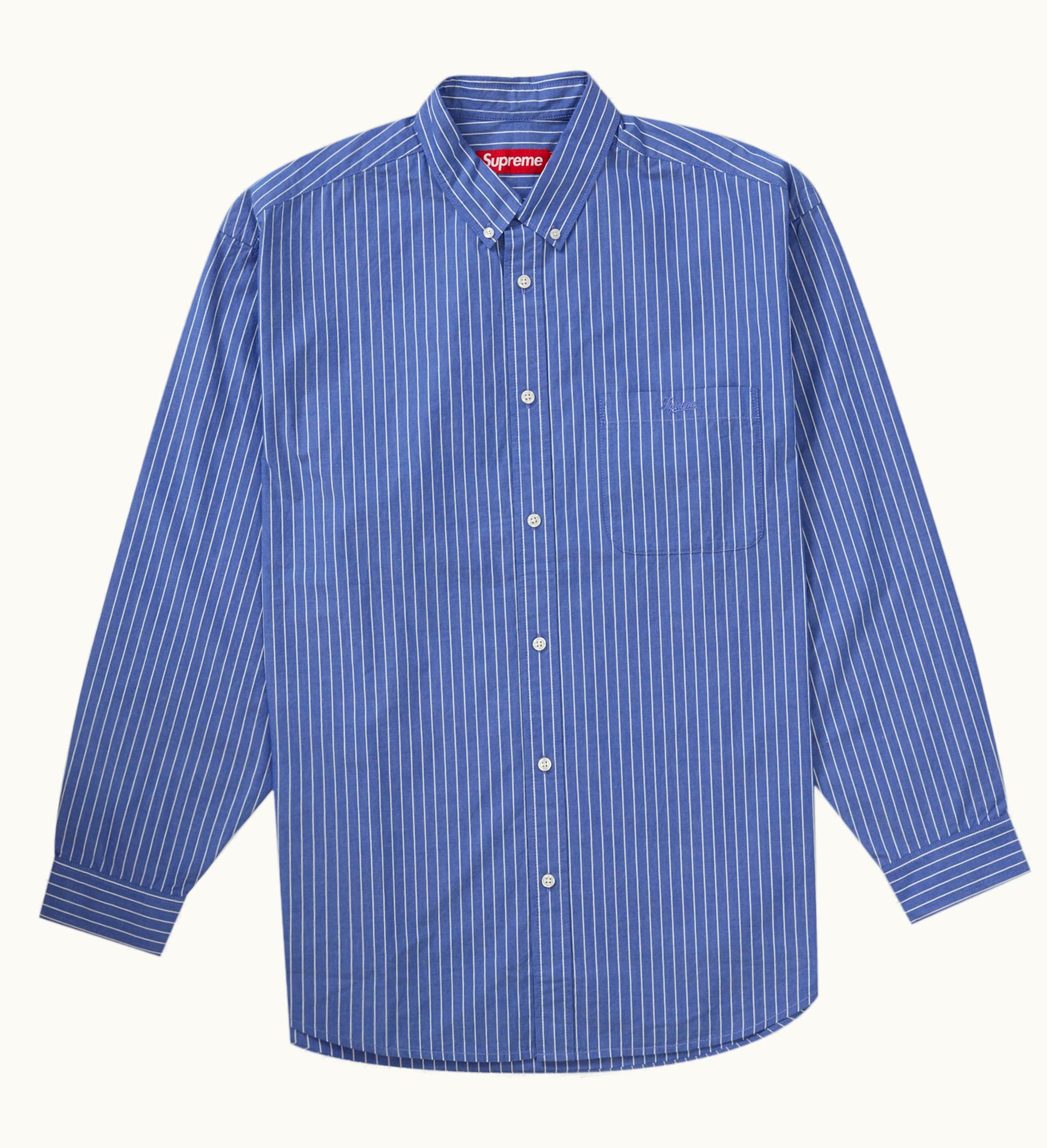 Supreme Supreme Loose Fit Stripe Shirt Blue