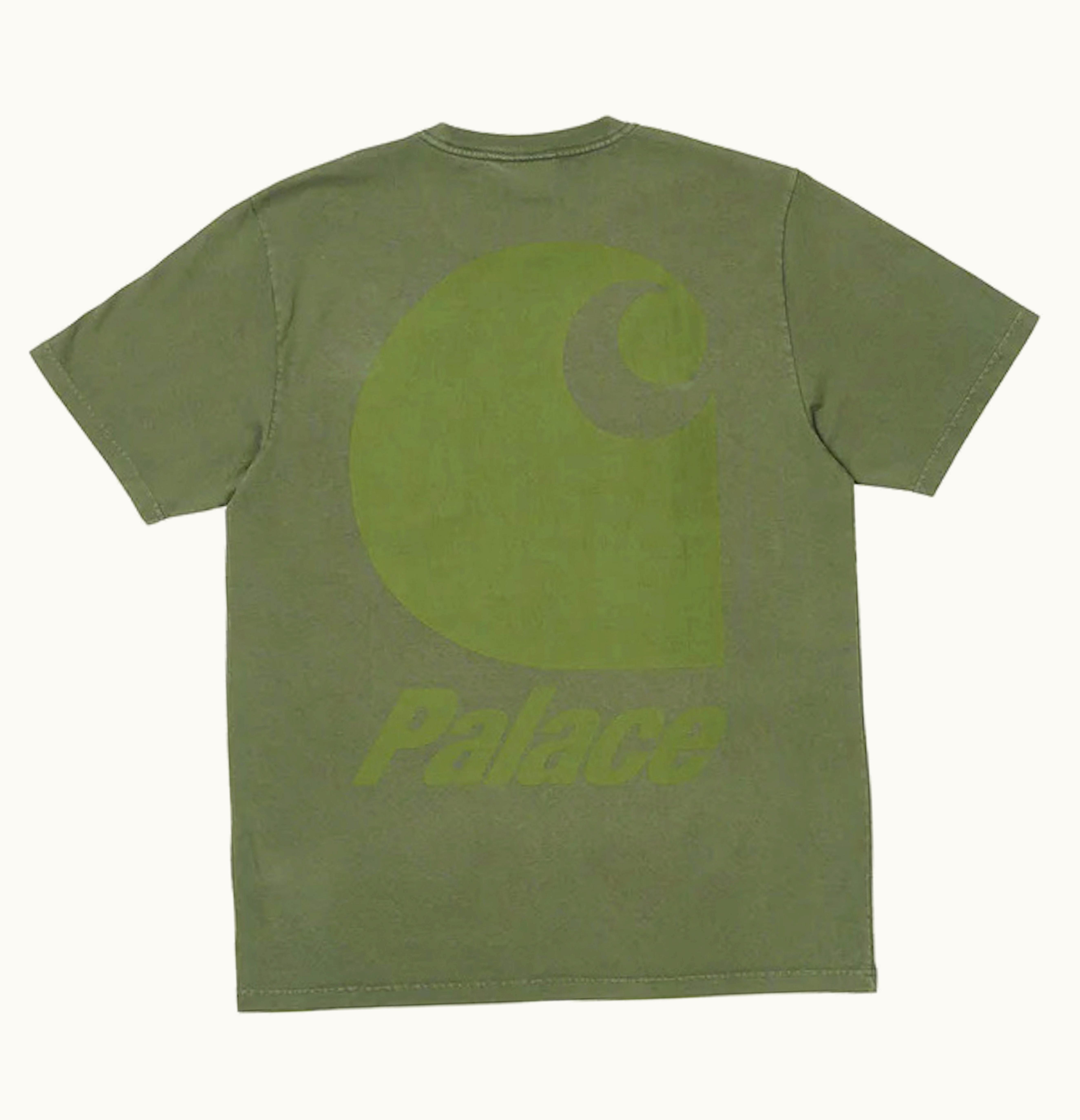 Palace Palace X Carhartt WIP S S Pocket T Shirt Dollar Green