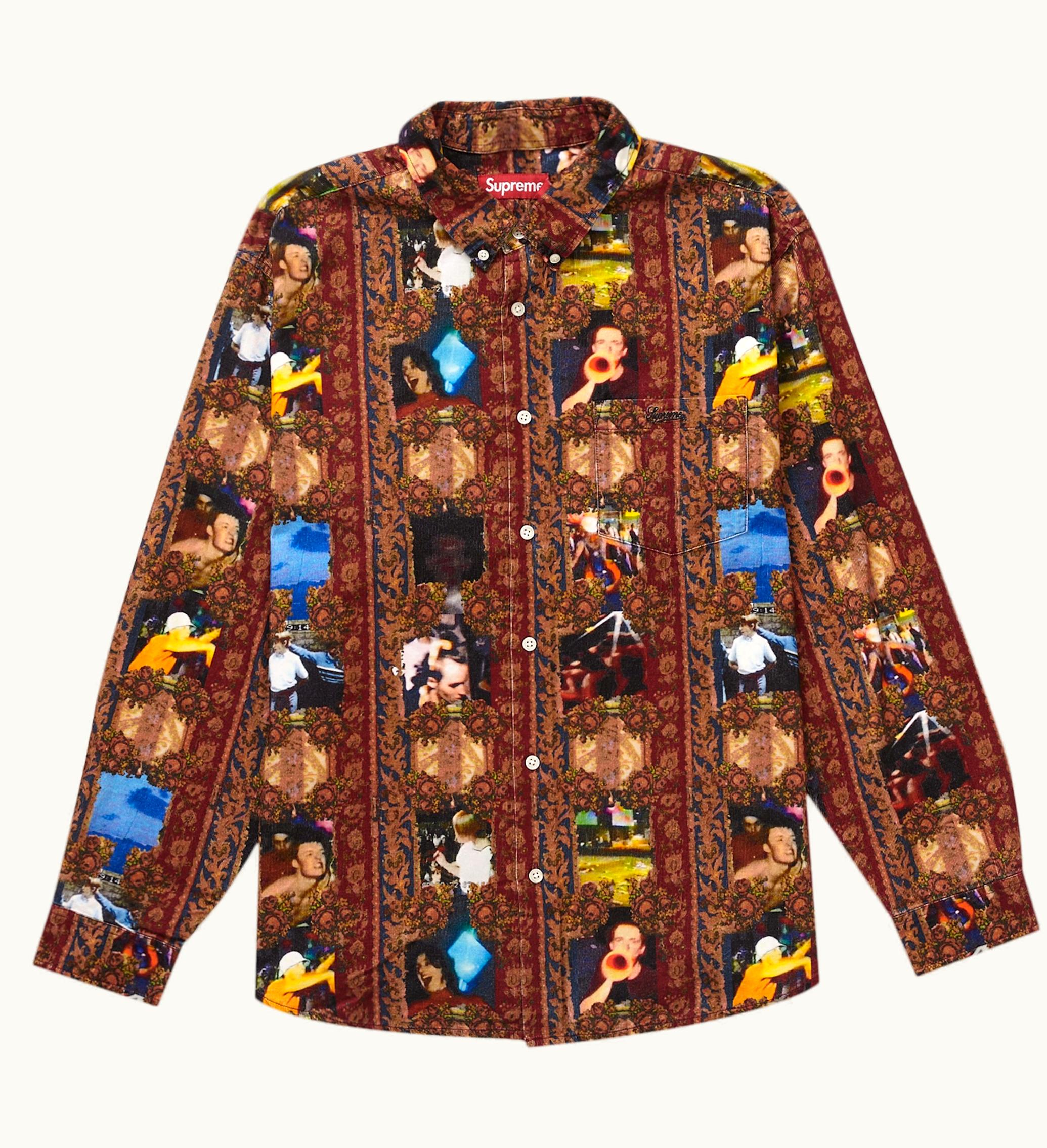 Supreme Supreme Mark Leckey Hardcore Printed Corduroy Shirt Multicolor
