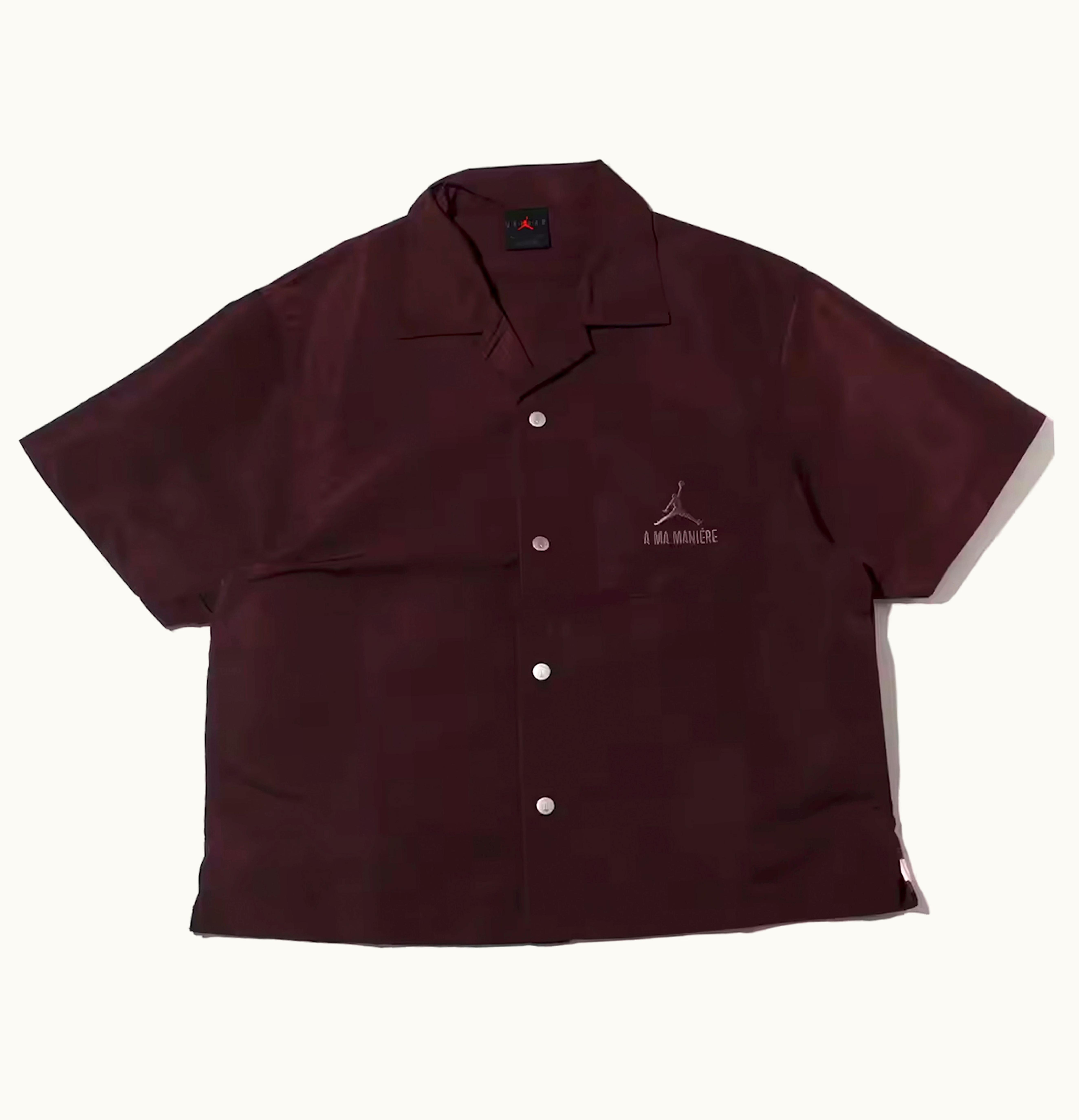 Jordan X A Ma Maniere Warm Up Shirt Mahogany