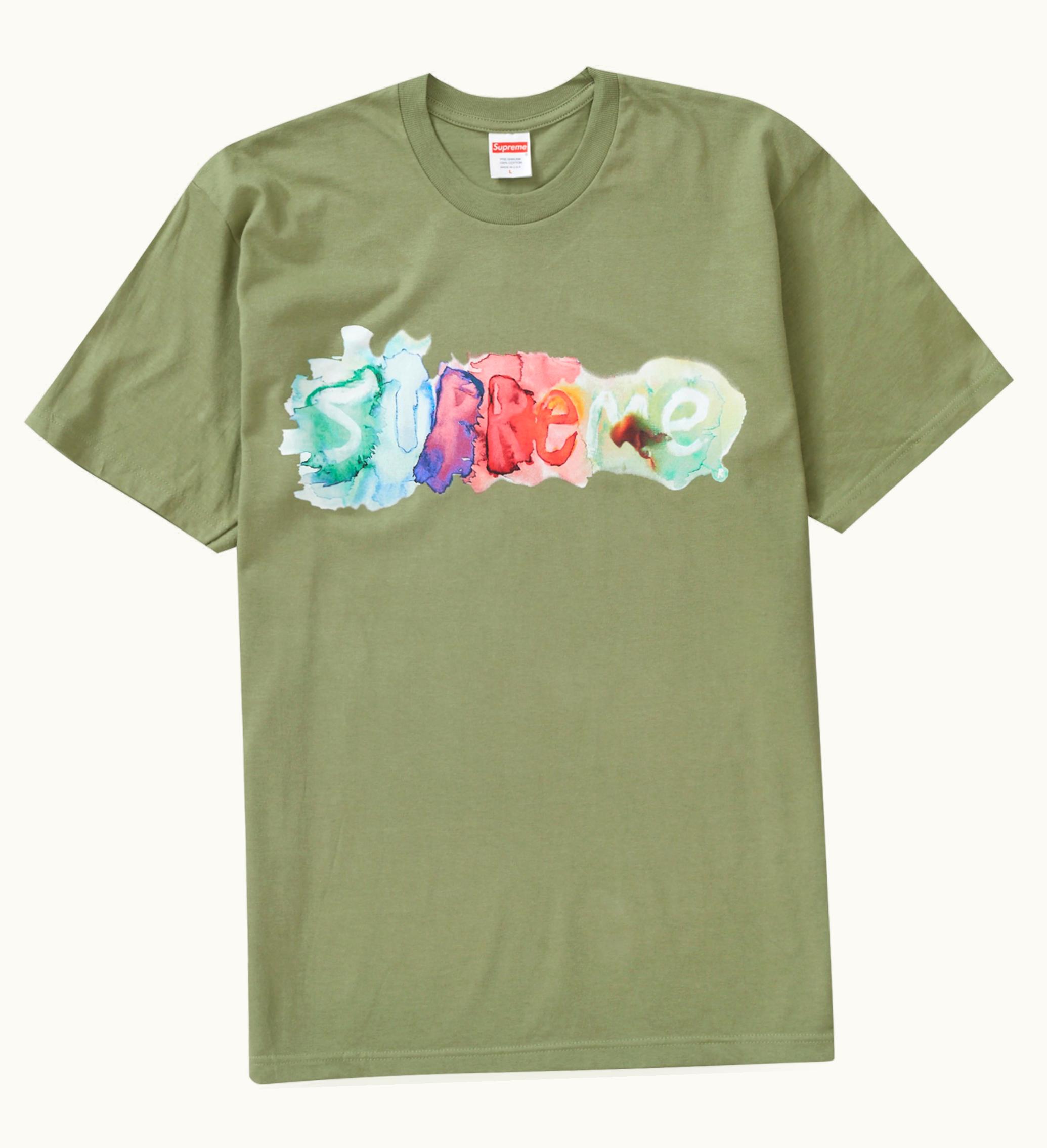 Supreme Supreme Watercolor Tee Light Olive