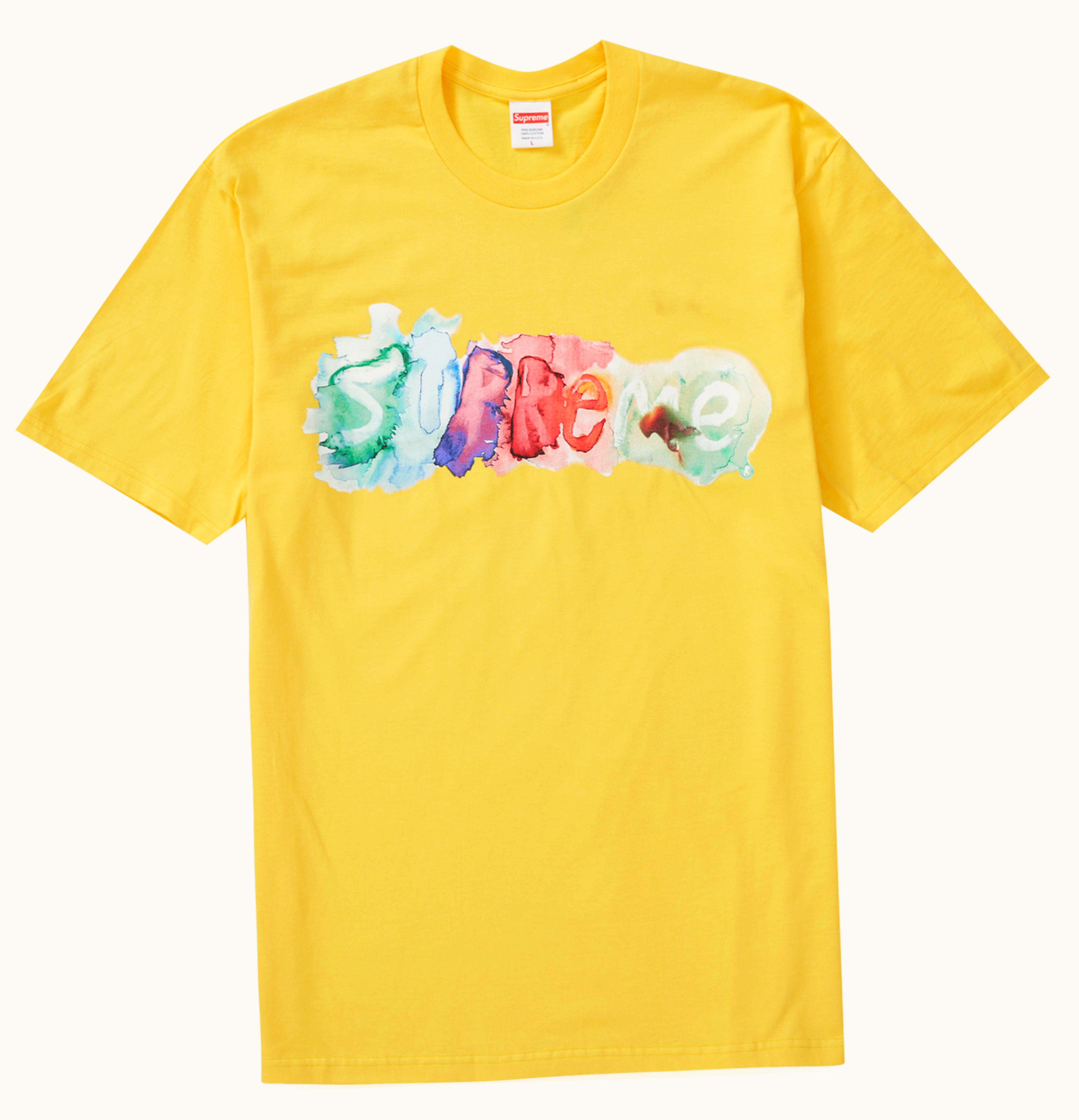Supreme Supreme Watercolor Tee Yellow