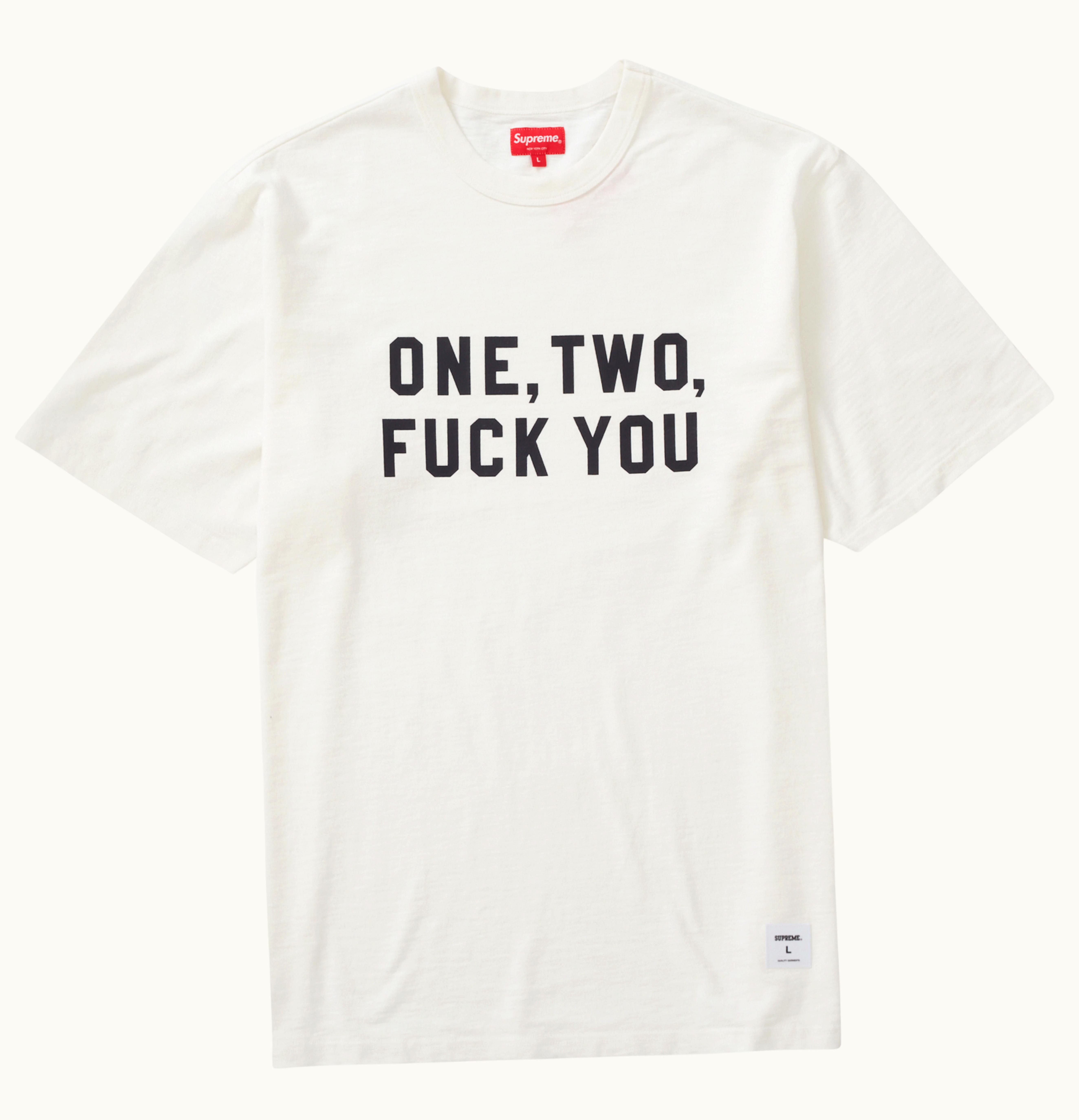 Supreme Supreme One Two Fuck You S S Top White