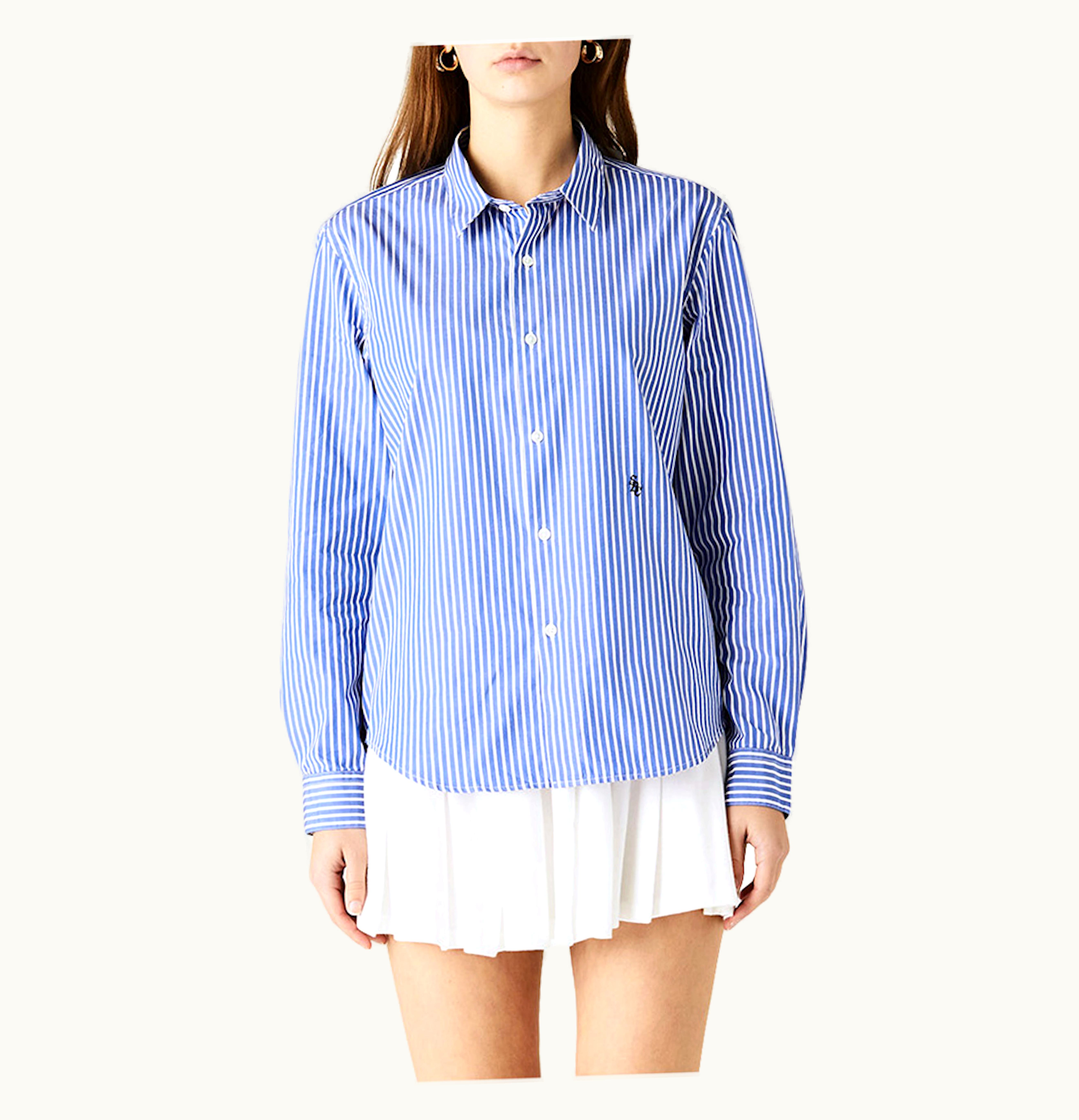 Sporty & Rich Sporty Rich W Charlie Oxford Button Down Shirt Blue Striped