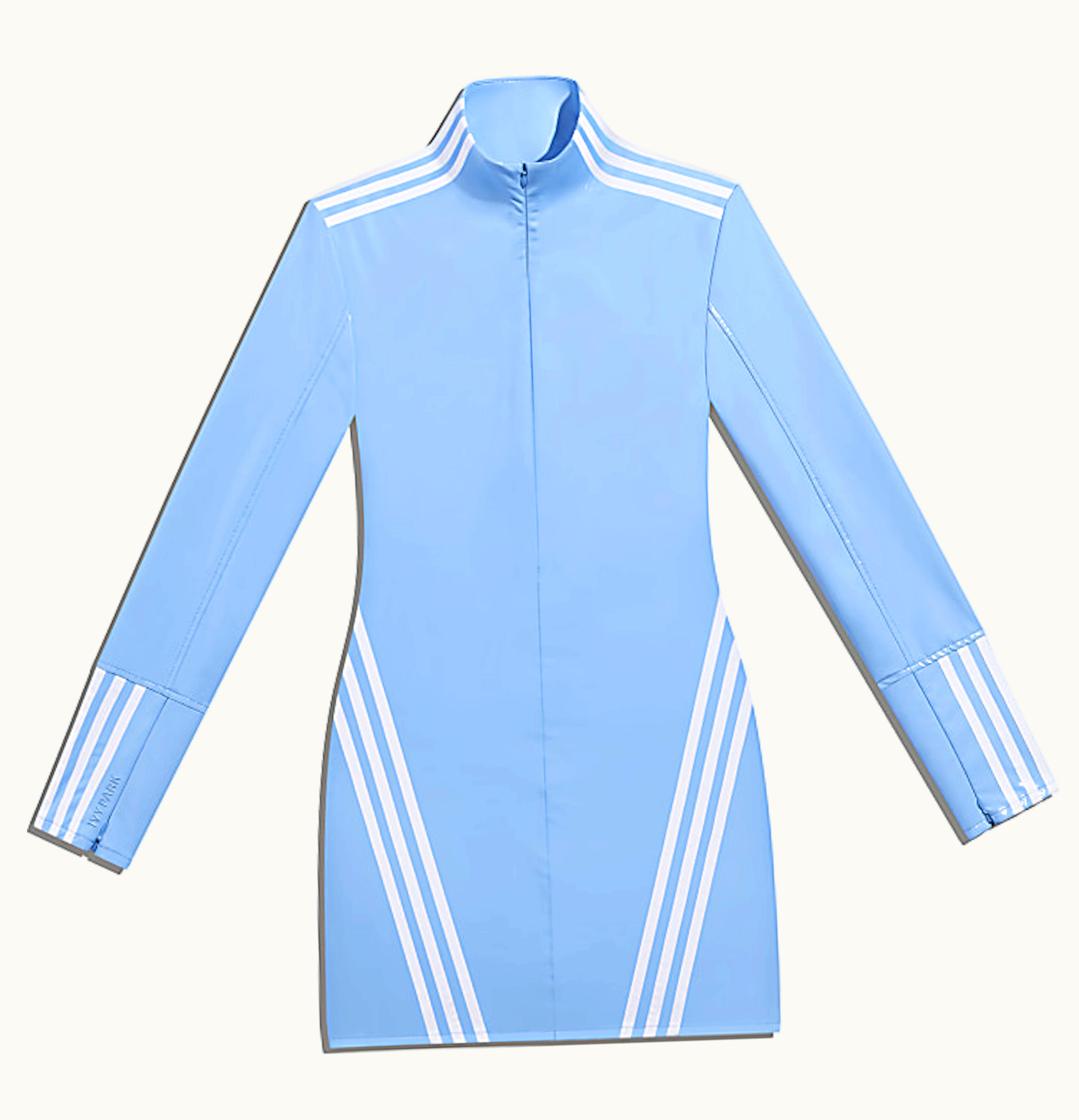 Adidas adidas Ivy Park 1 2 Zip Latex Dress Light Blue White