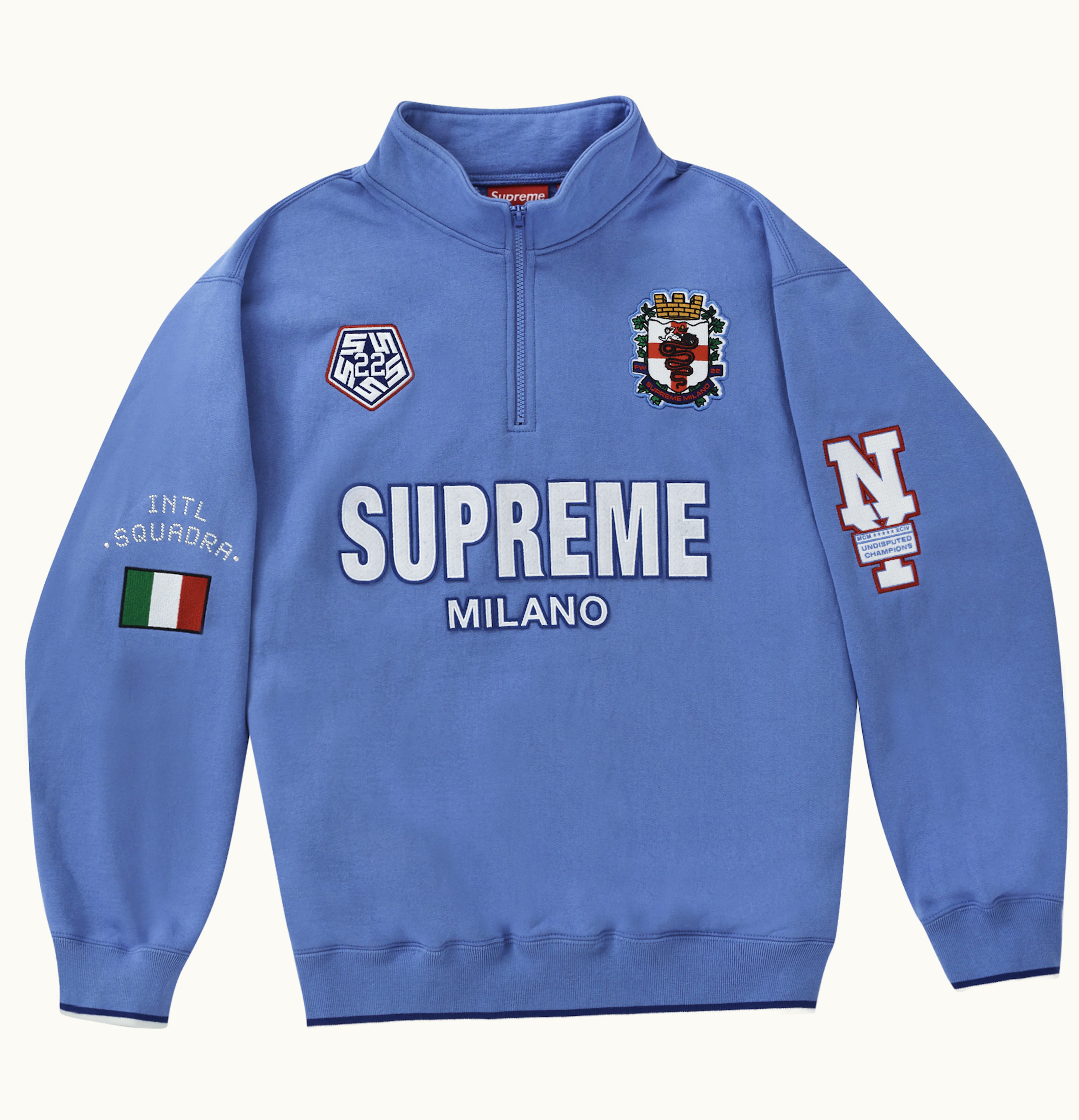 Supreme Supreme Milano Half Zip Pullover Light Blue