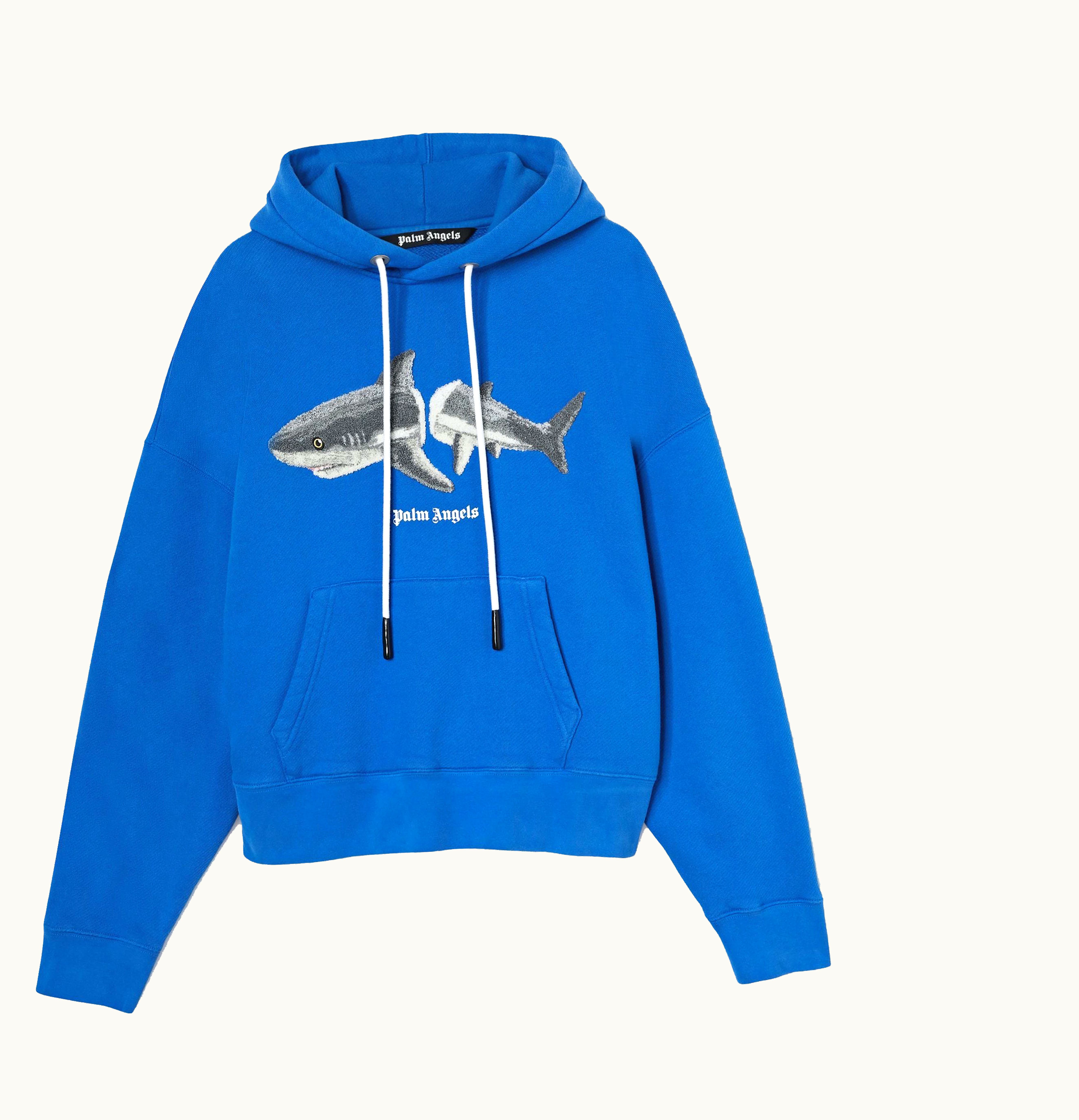 Palm Angels Palm Angels Shark Hoodie Blue Grey