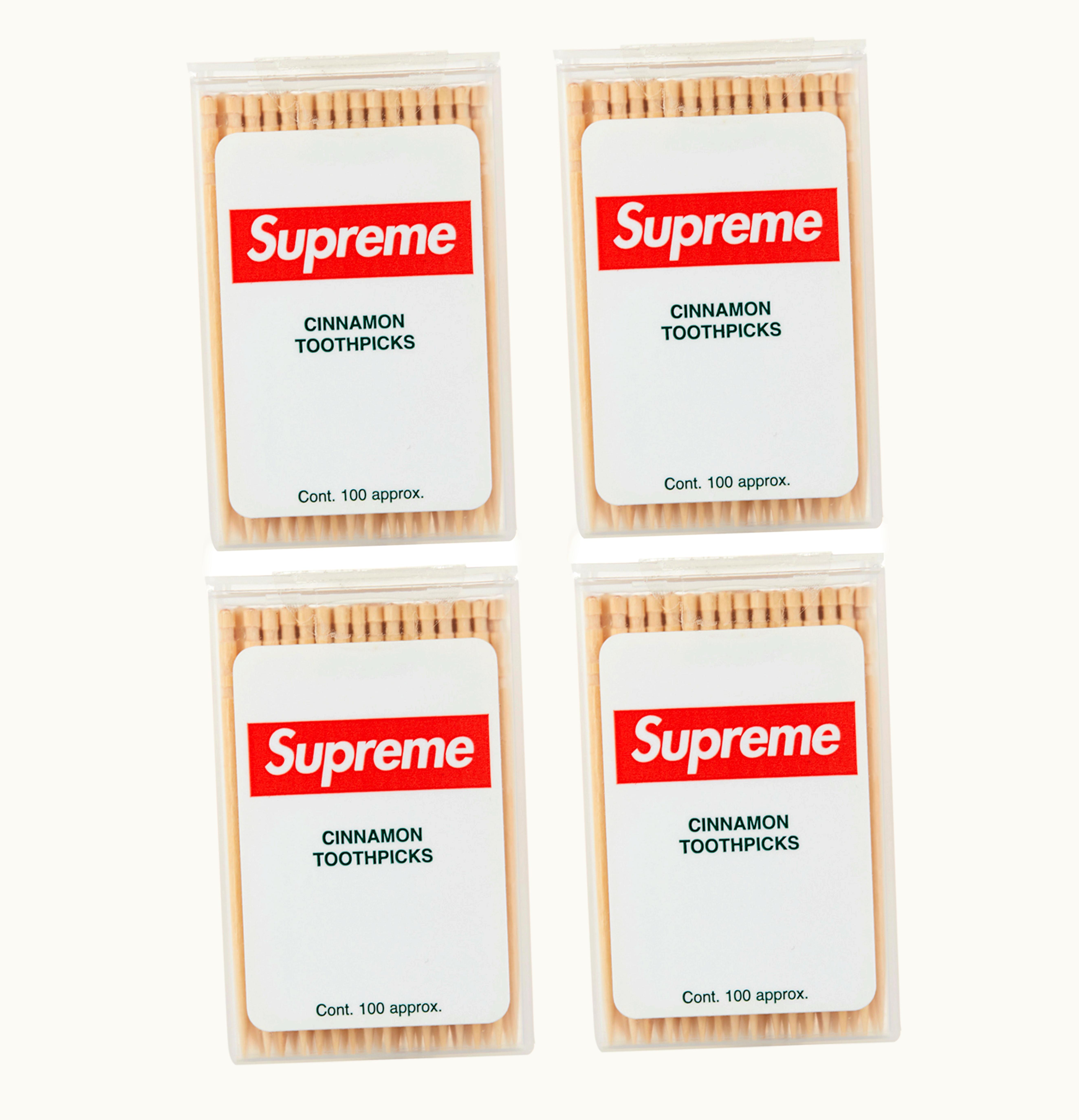 Supreme Supreme Cinnamon Toothpicks Set Of 4 Multicolor