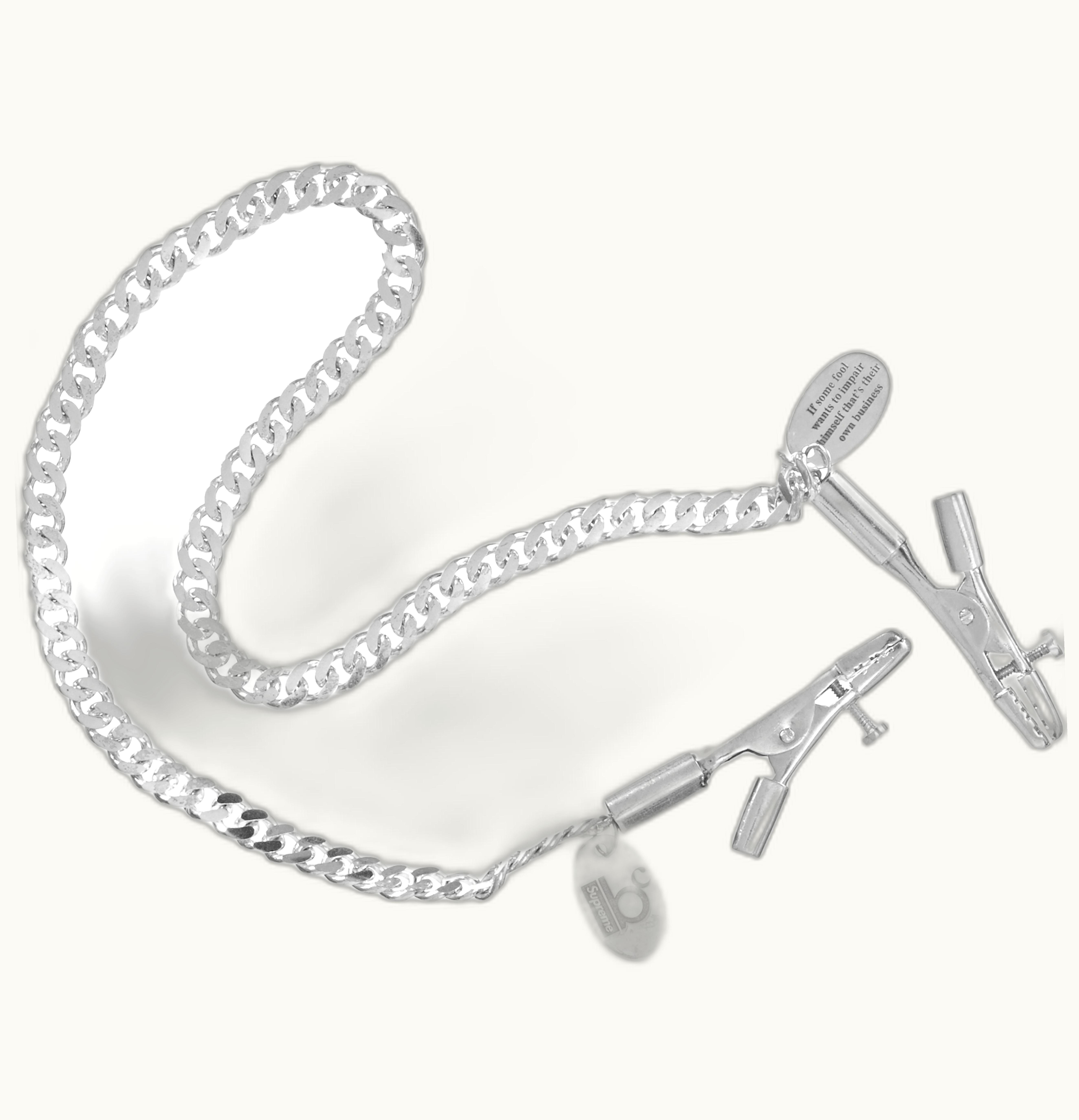 Supreme Supreme Bernadette Corporation Nipple Clamps Silver