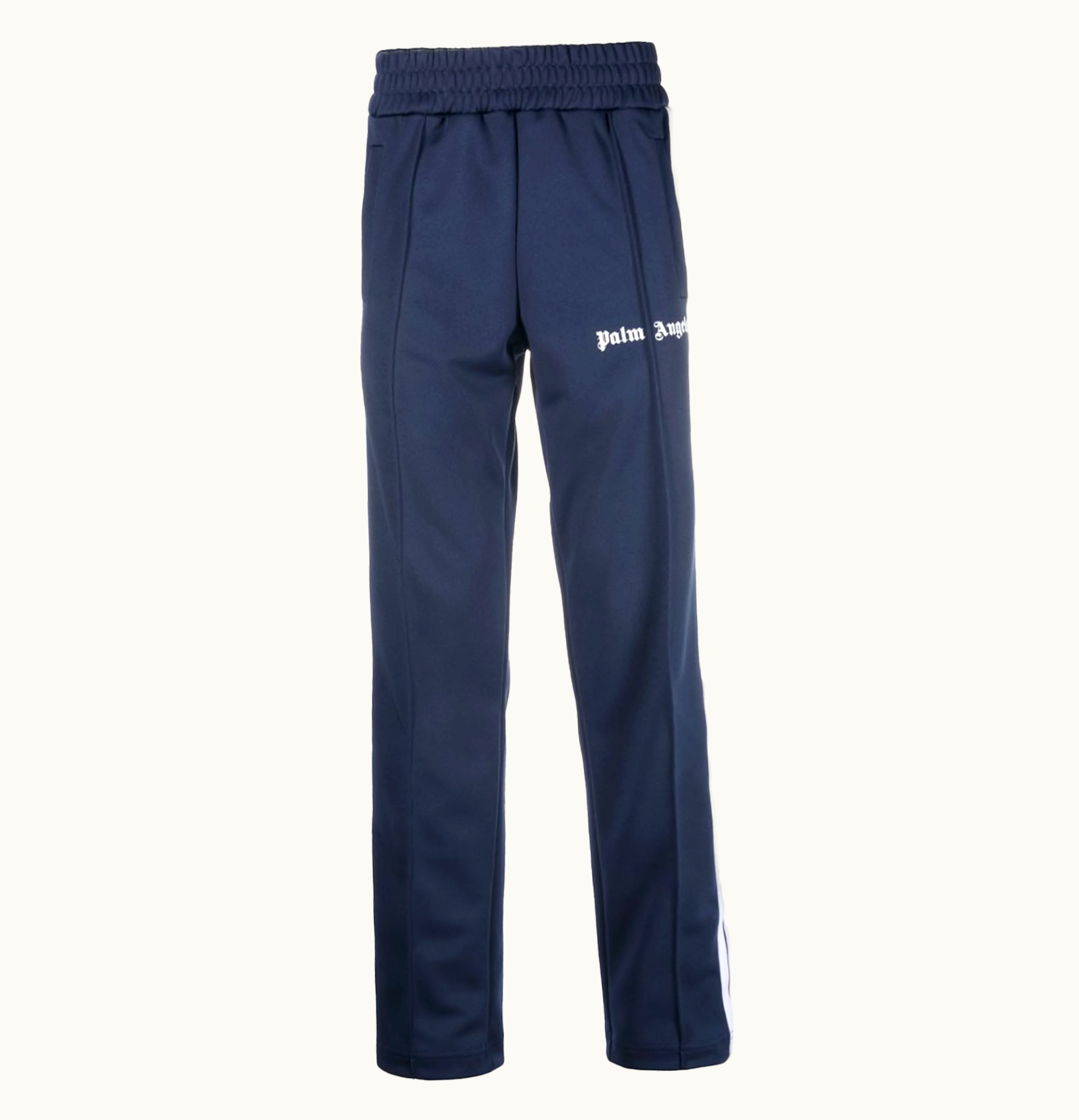 Palm Angels Palm Angels Side Stripe Track Pants Navy Blue White SS22