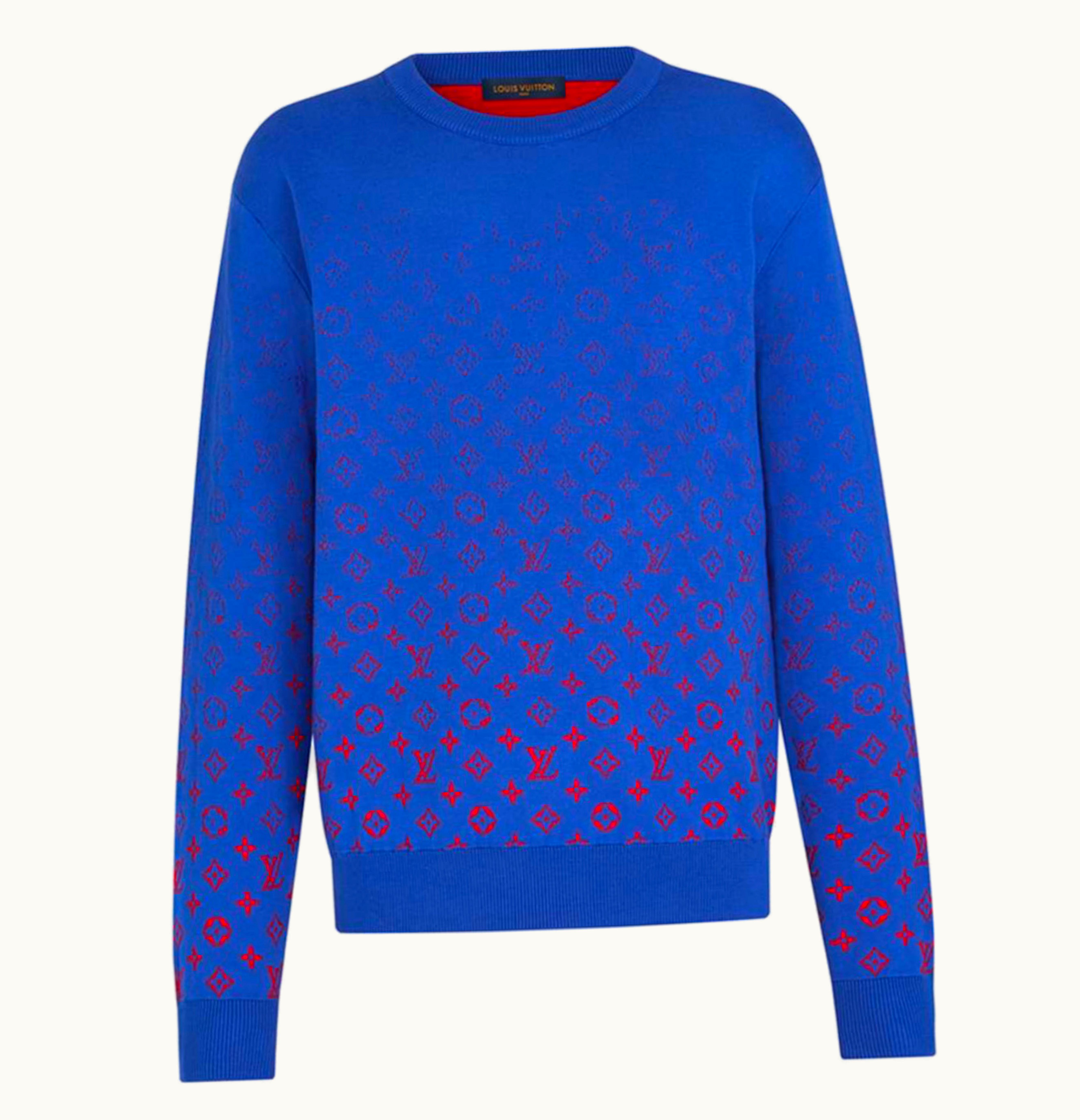 Louis Vuitton Louis Vuitton x NBA LVSE Monogram Degrade Crewneck Blue