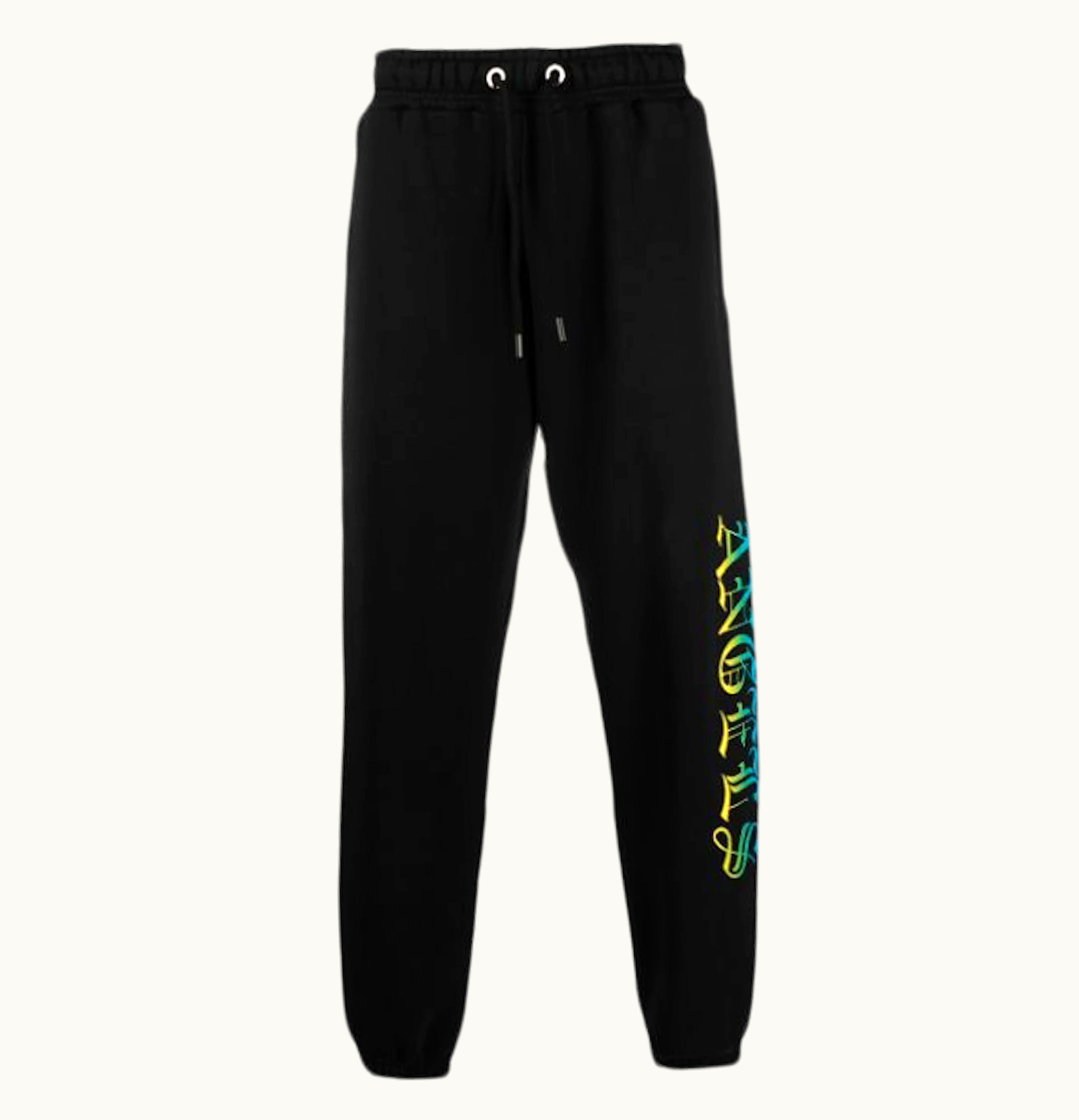 Palm Angels Palm Angels Loose Fit Logo Sweatpants Black Yellow Green