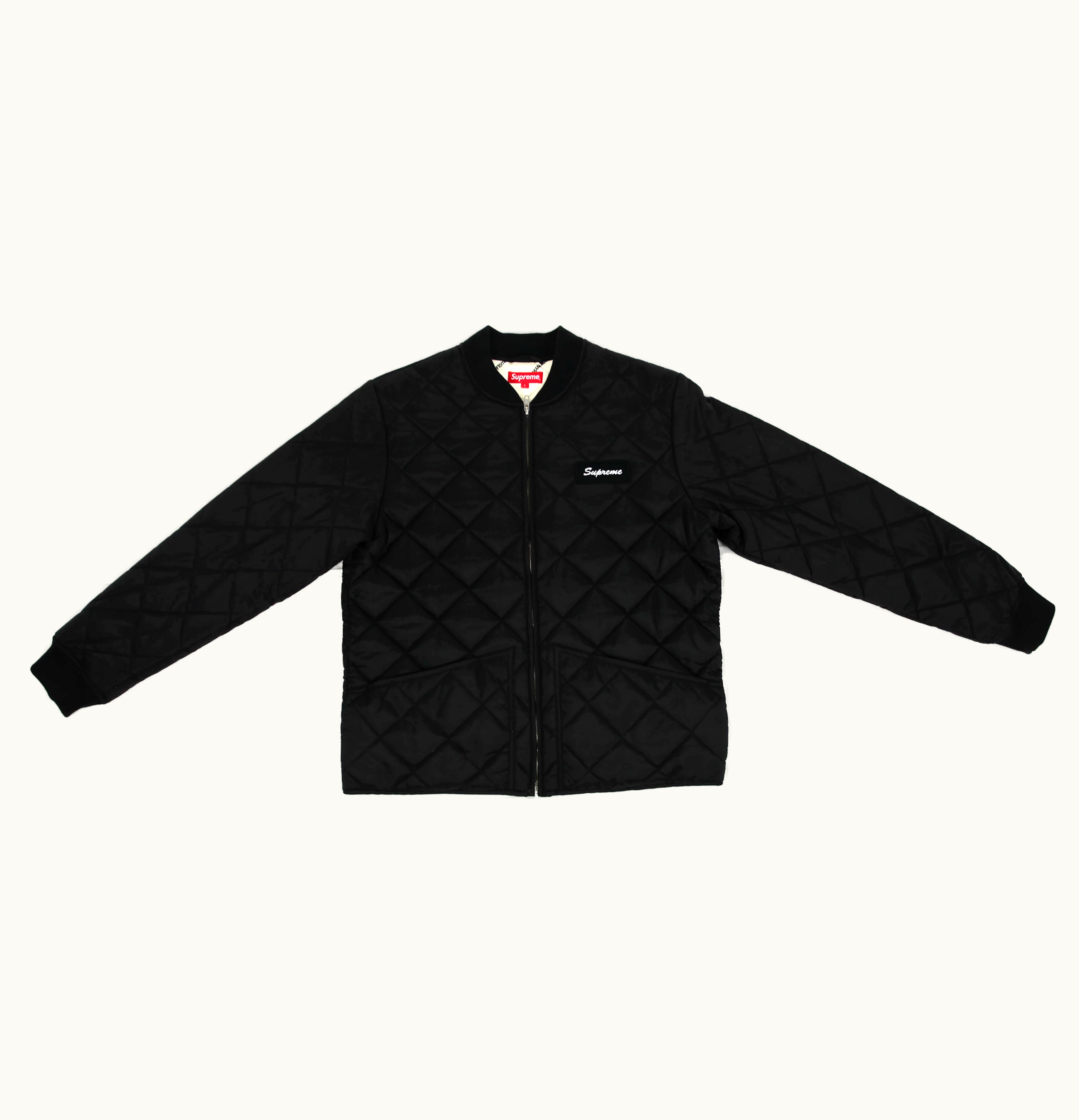 Supreme Supreme Color Blocked Quilted Jacket Black