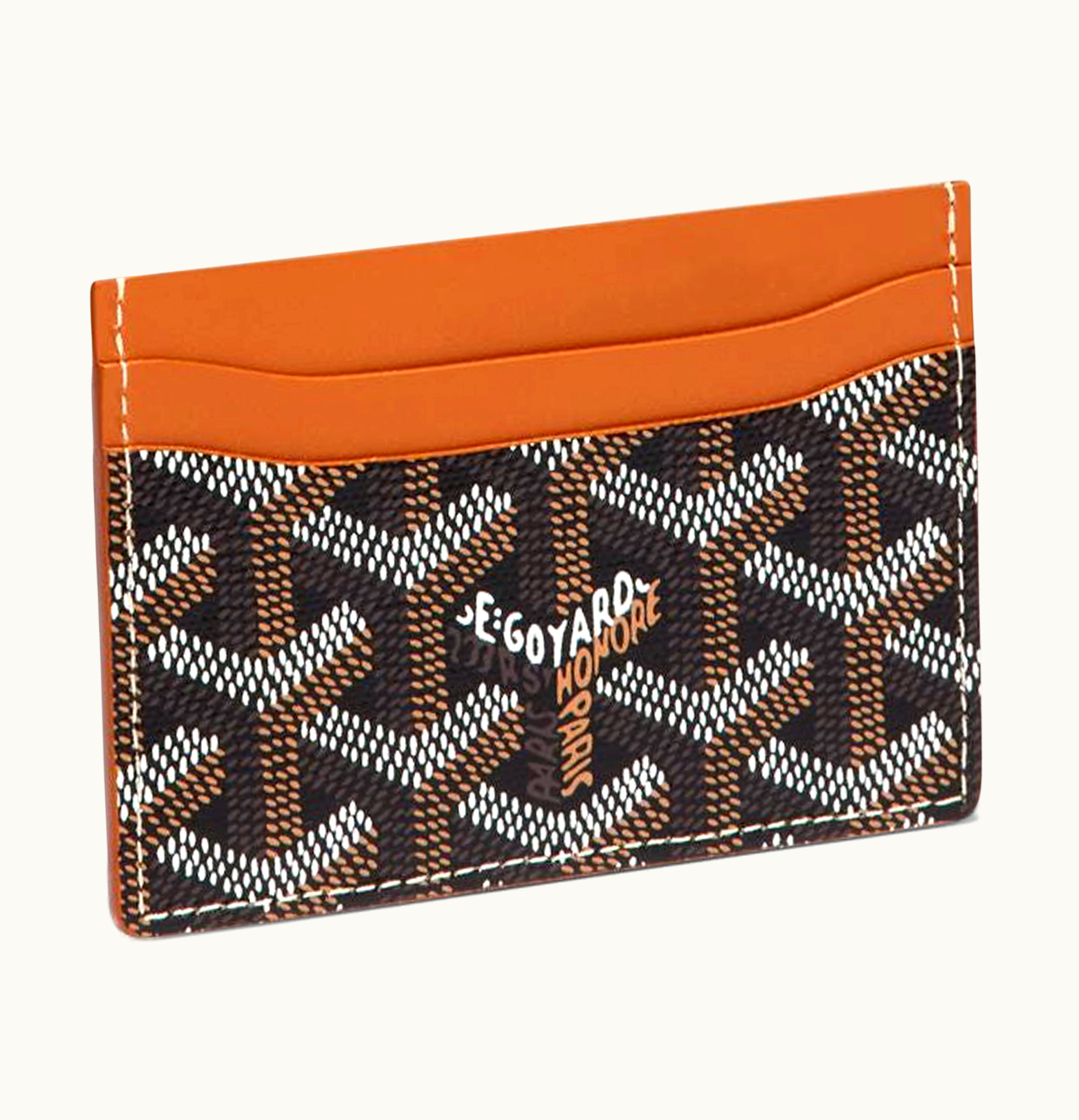 Goyard Goyard Saint Sulpice Card Holder Goyardine Black Tan