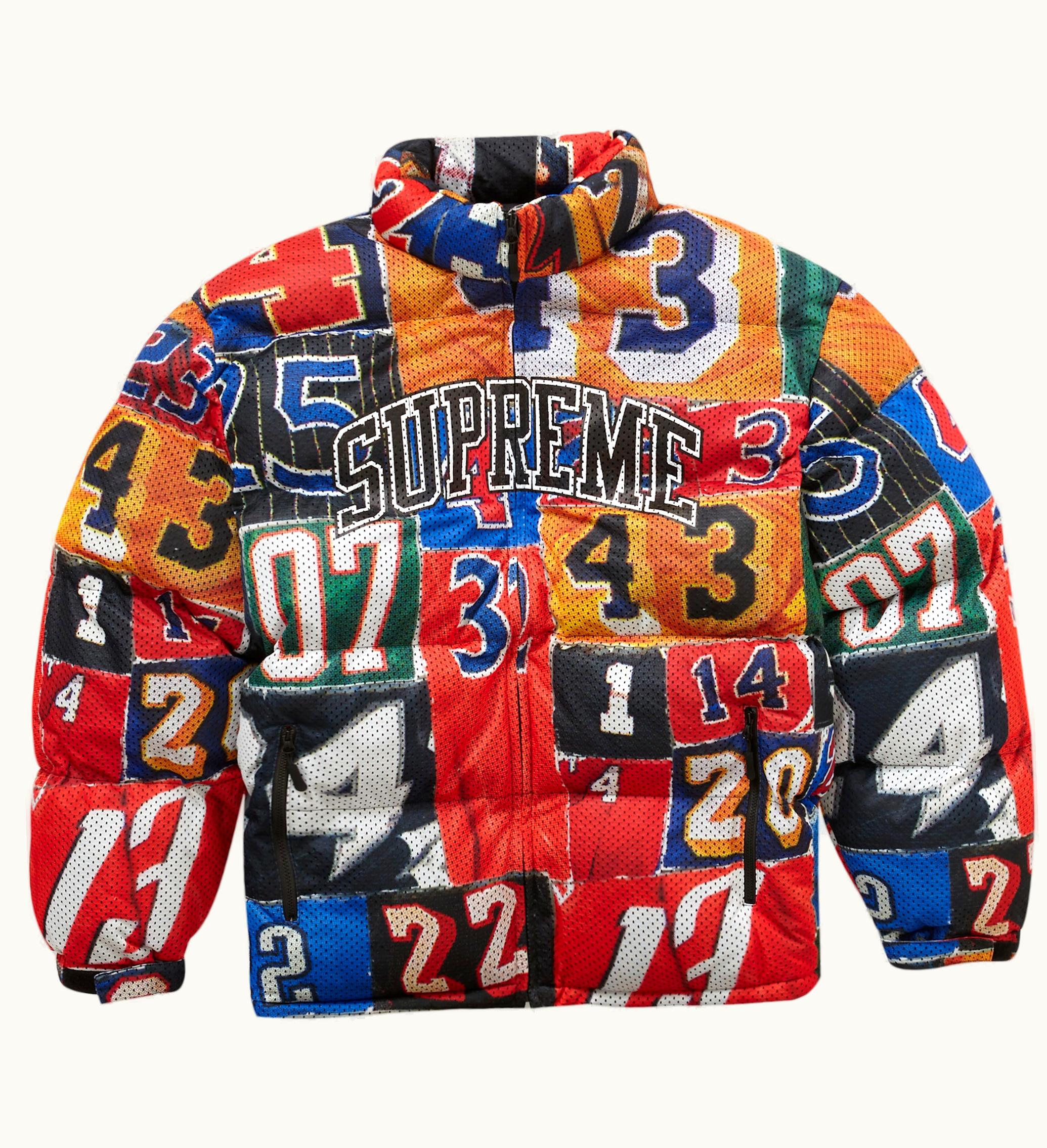 Supreme Supreme Mesh Jersey Puffer Jacket Multicolor