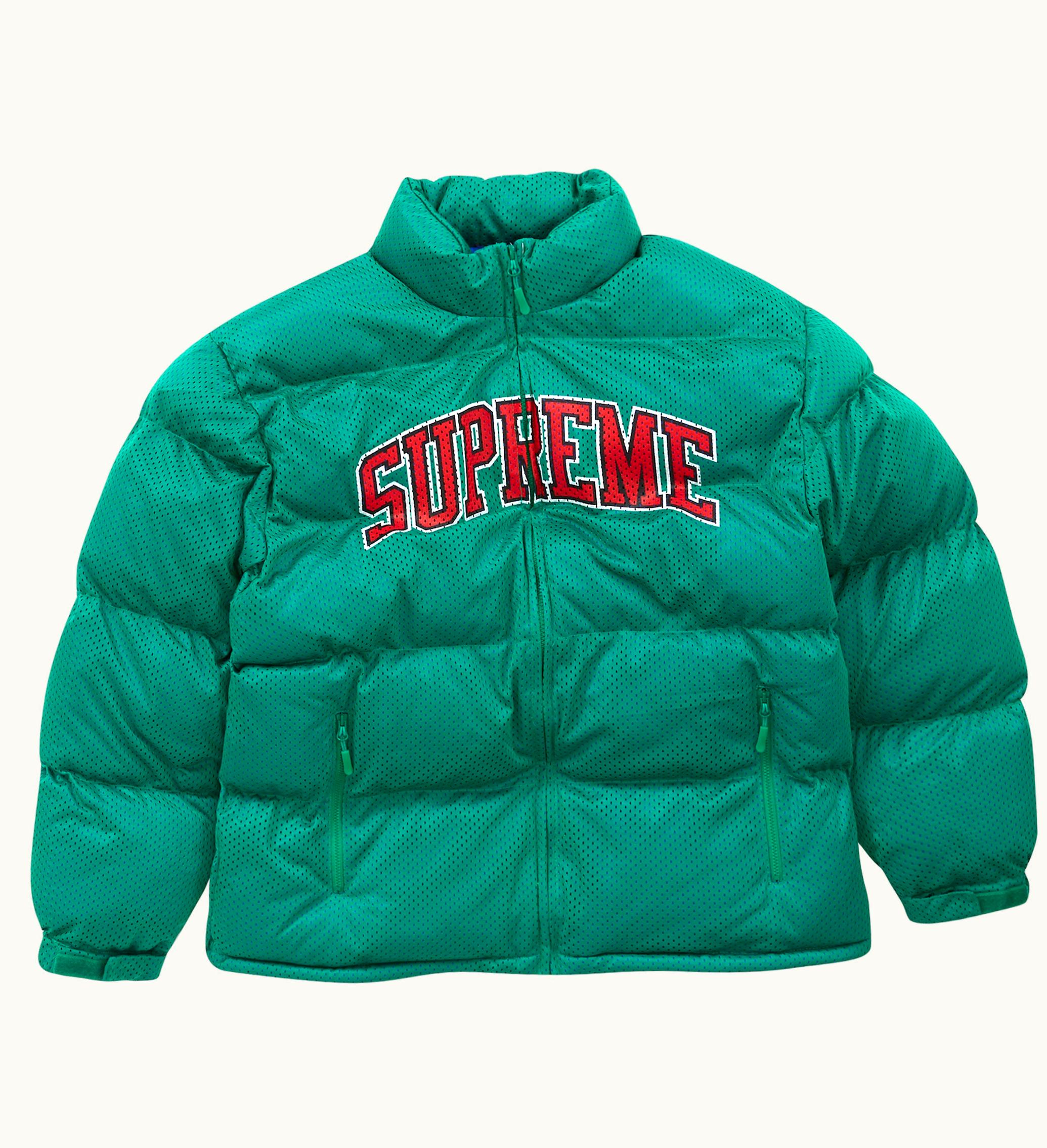 Supreme Supreme Mesh Jersey Puffer Jacket Green