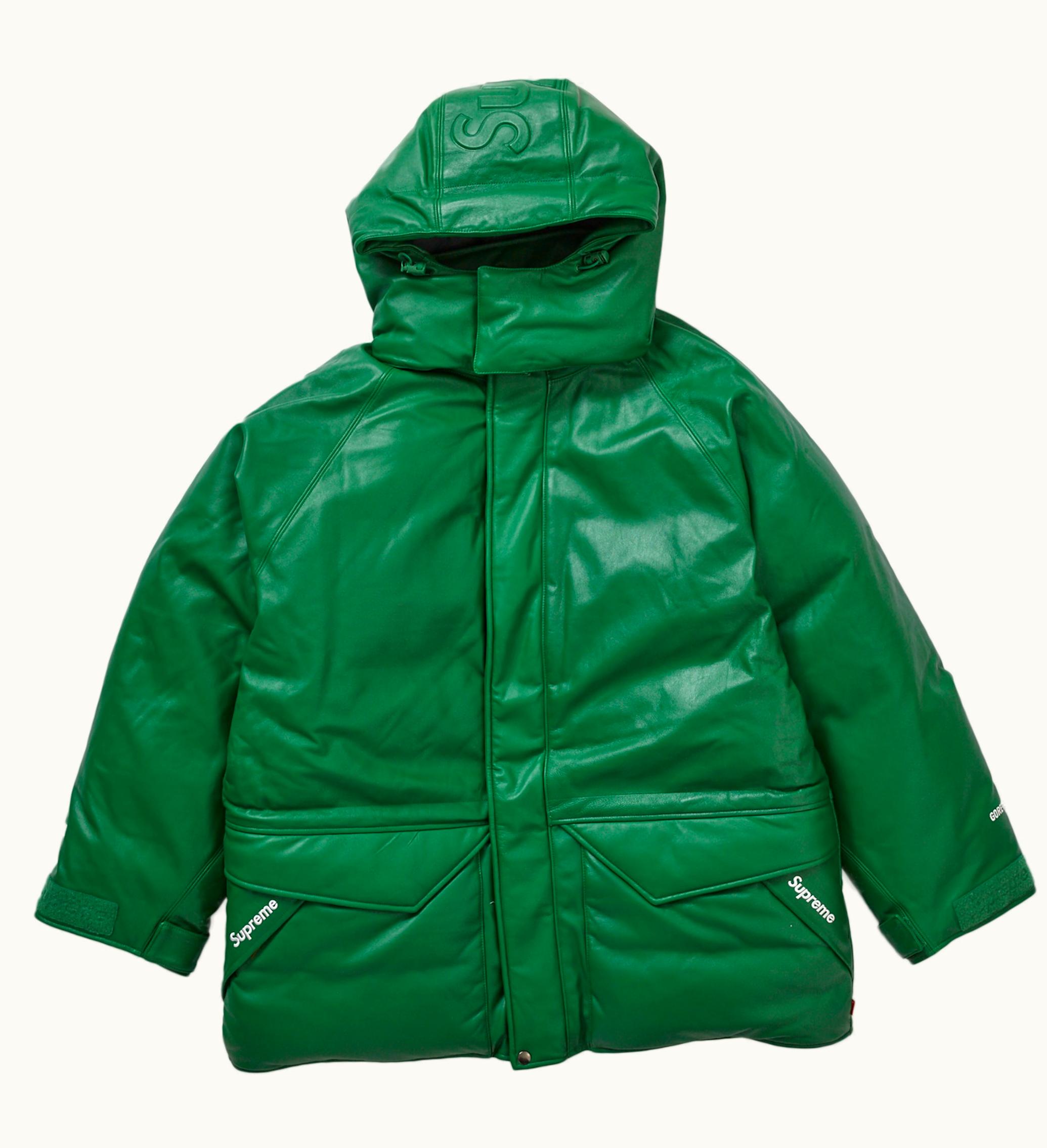 Supreme Supreme Gore Tex Leather 700 Fill Down Parka Green