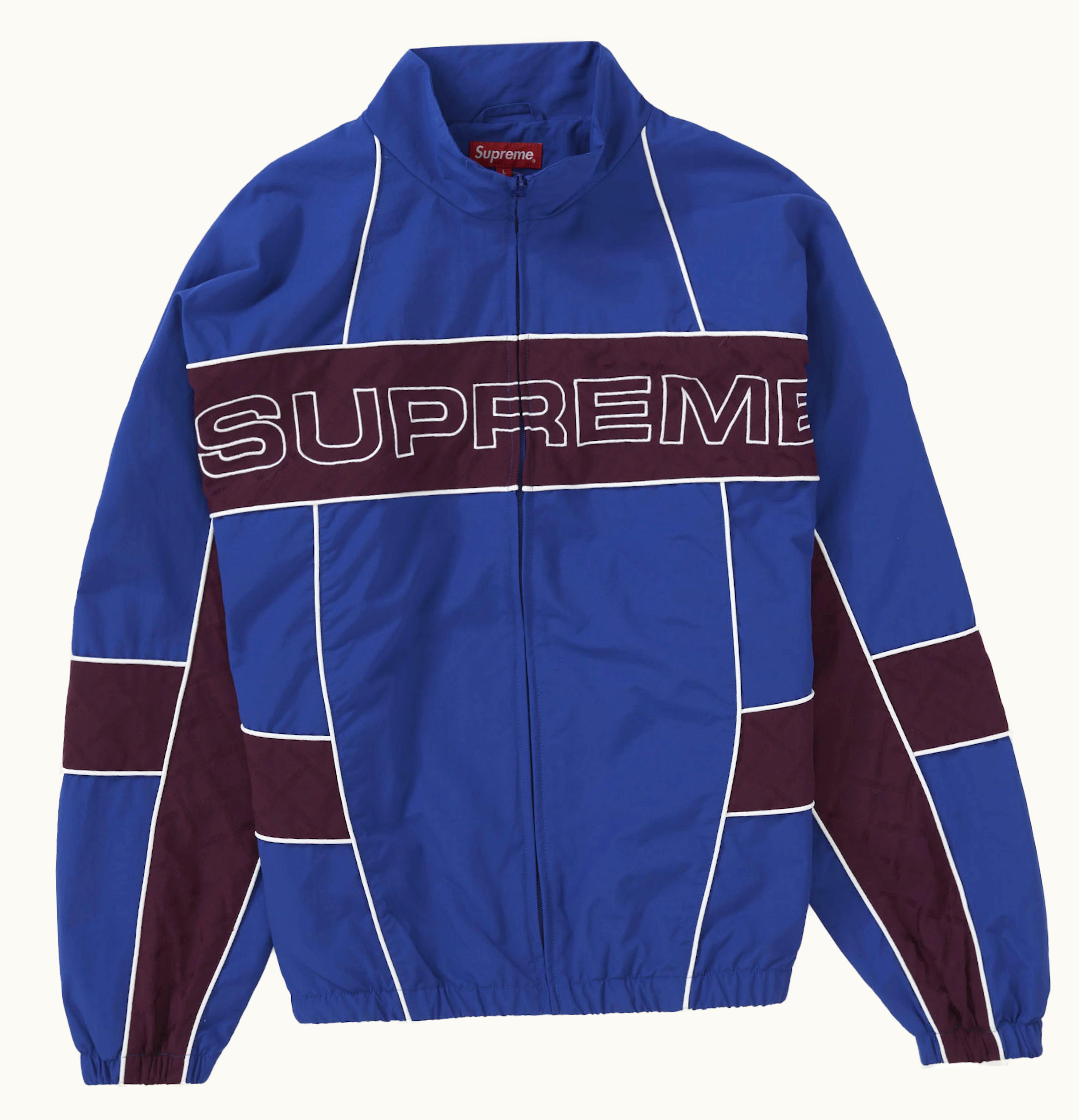 Supreme Supreme Jacquard Panel Track Jacket Royal