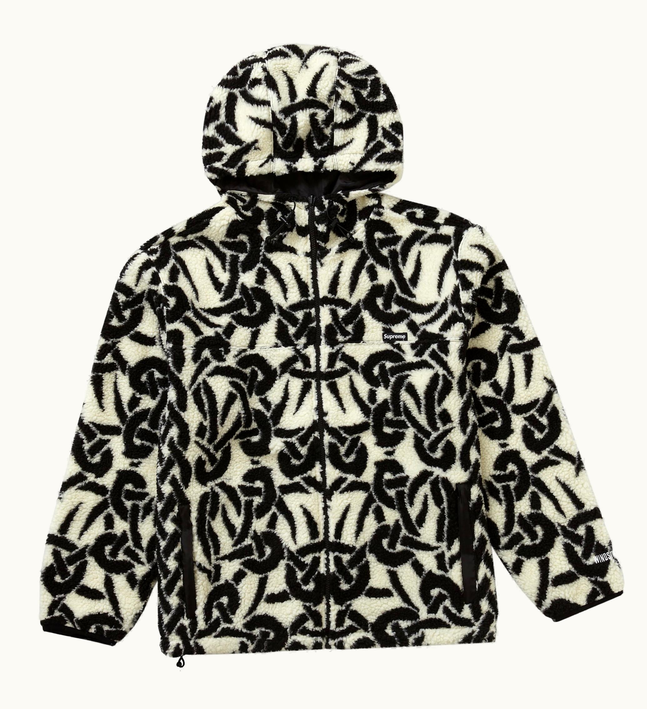 Supreme Supreme Celtic Knot Reversible Windstopper Fleece Hooded Jacket Stone