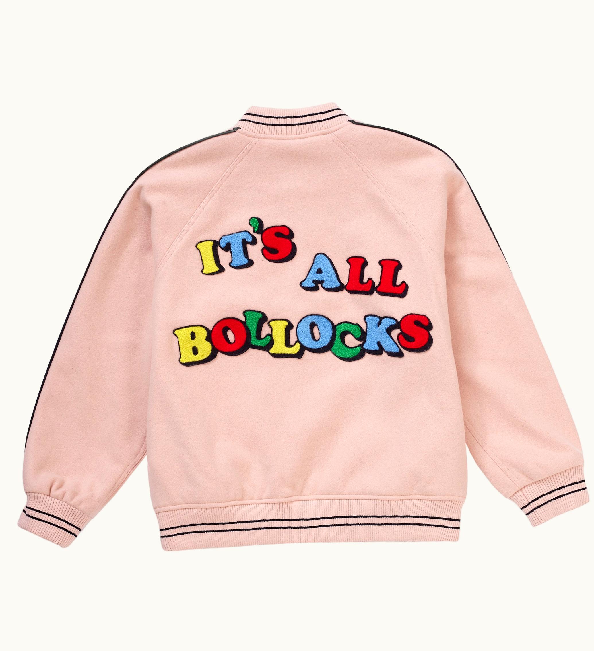 Supreme Supreme Jamie Reid Its All Bollocks Varsity Jacket Dusty Pink