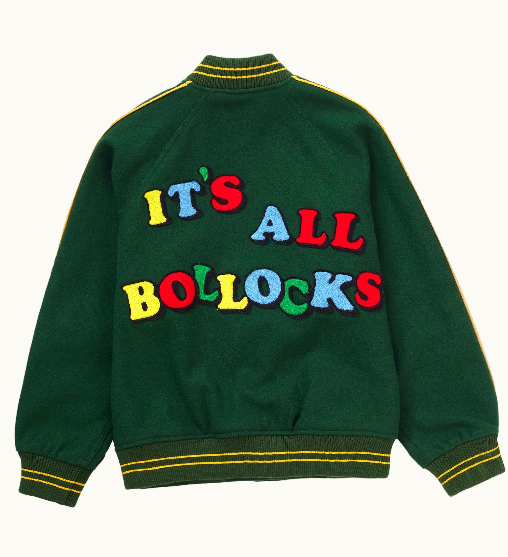 Supreme Supreme Jamie Reid Its All Bollocks Varsity Jacket Dark Green