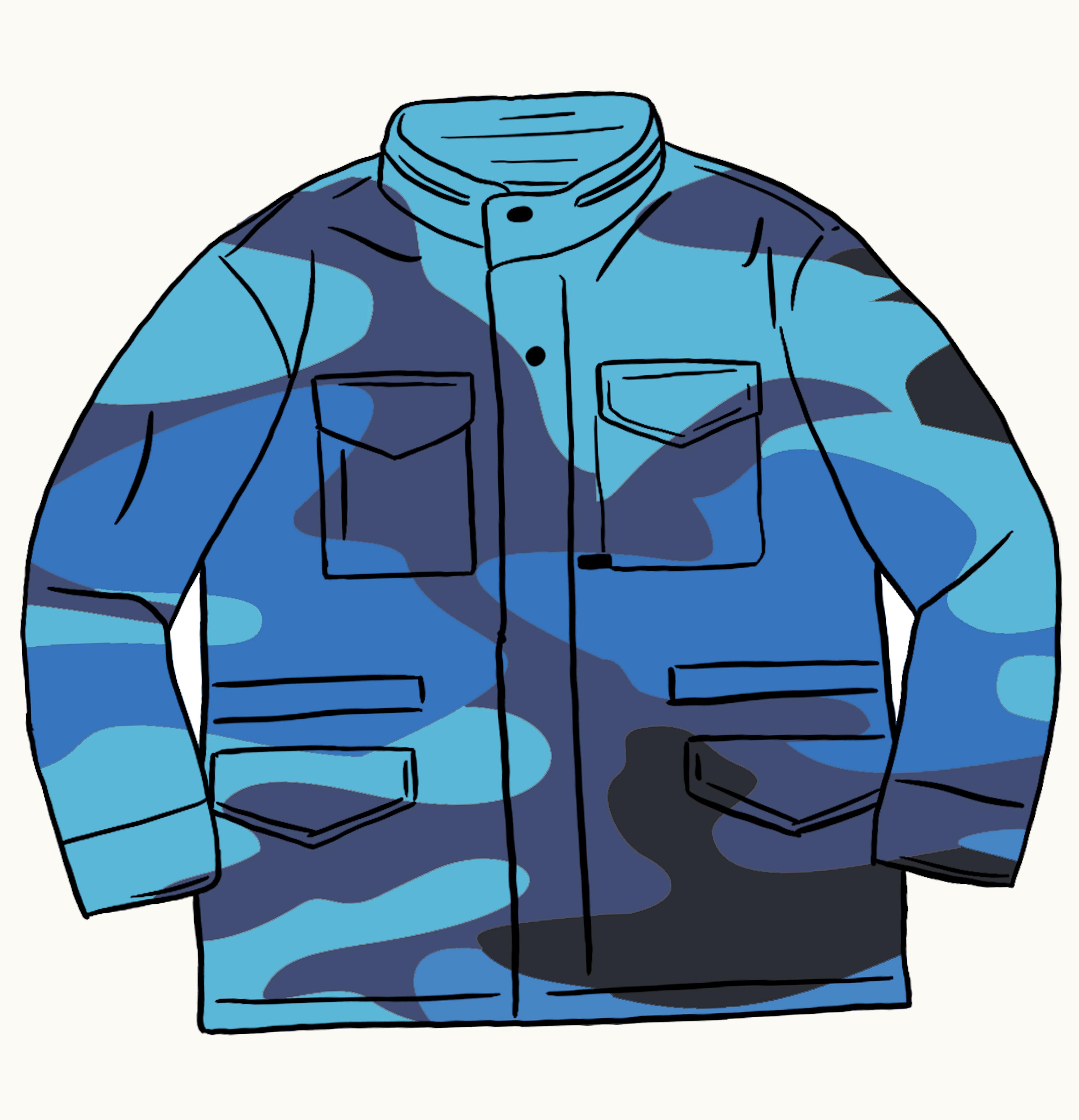 Supreme Supreme Logo Camo M 65 Jacket Blue