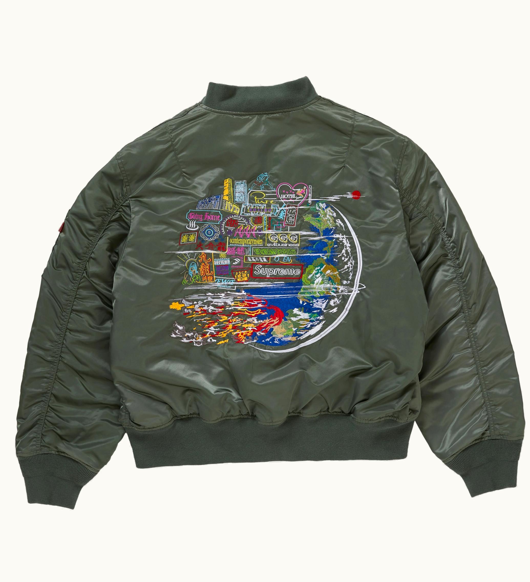 Supreme Supreme Globe Ma 1 Olive