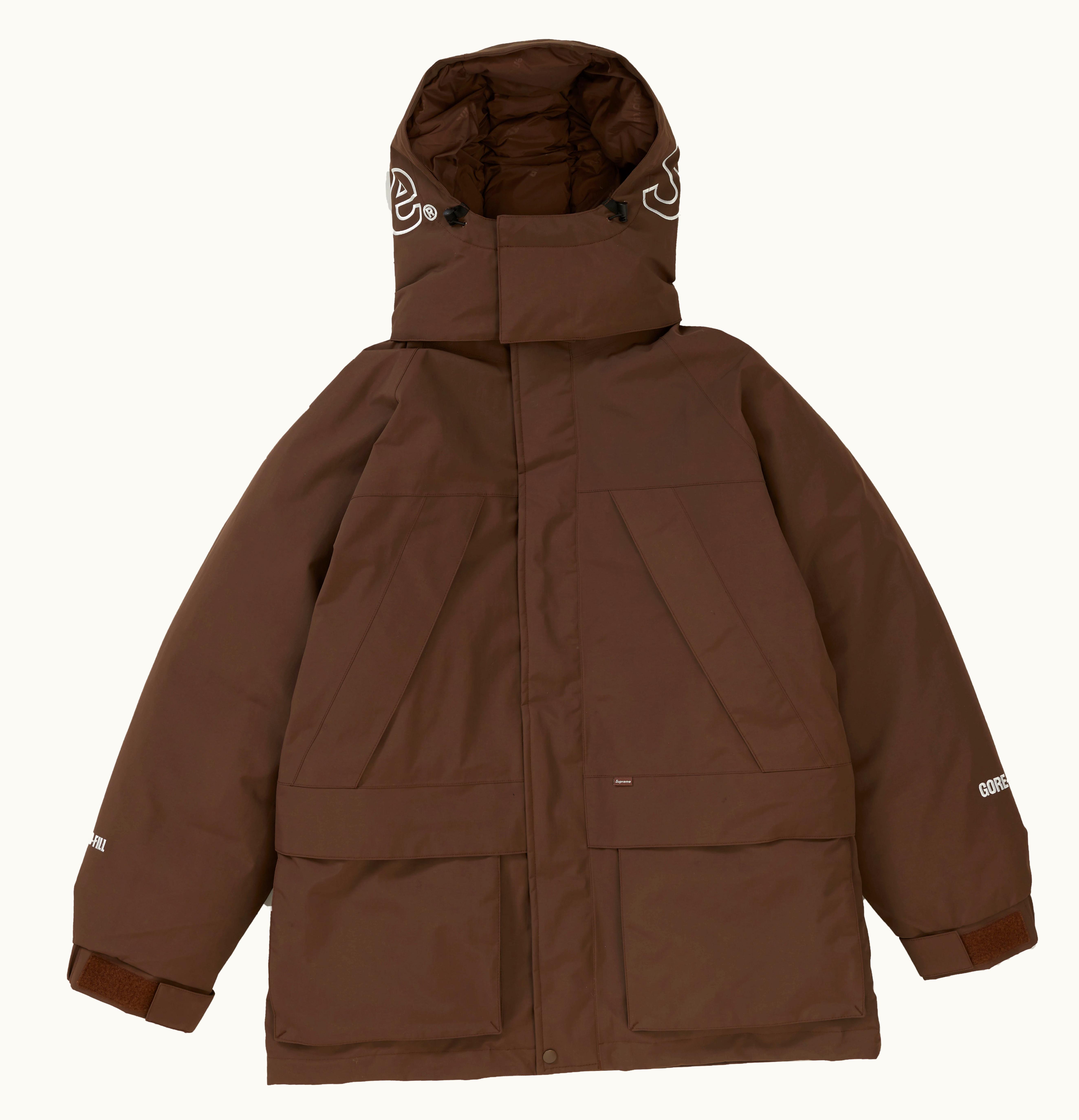 Supreme Supreme Gore Tex 700 Fill Down Parka Brown