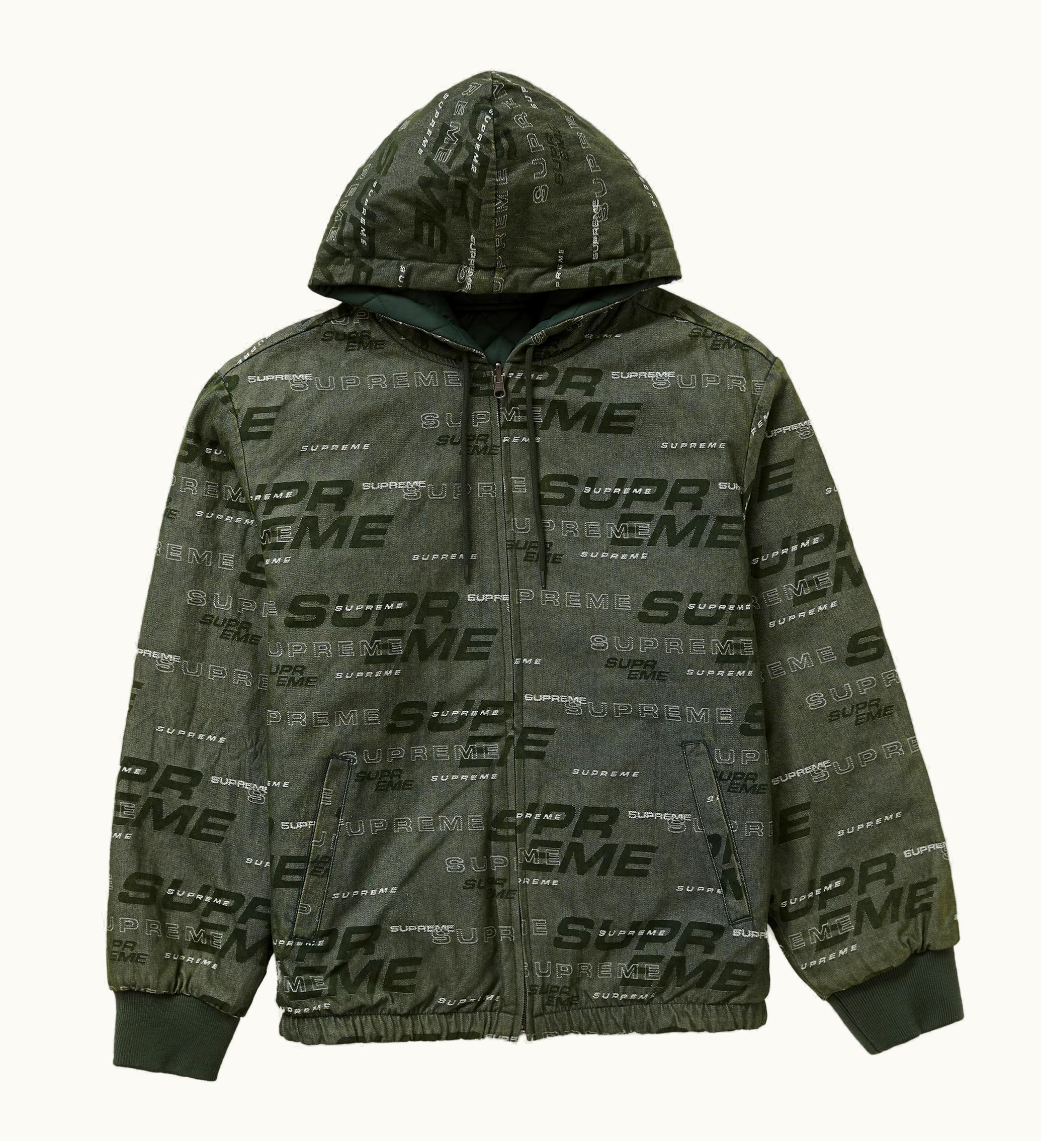 Supreme Supreme Reversible Dimensions Logo Denim Work Jacket Green