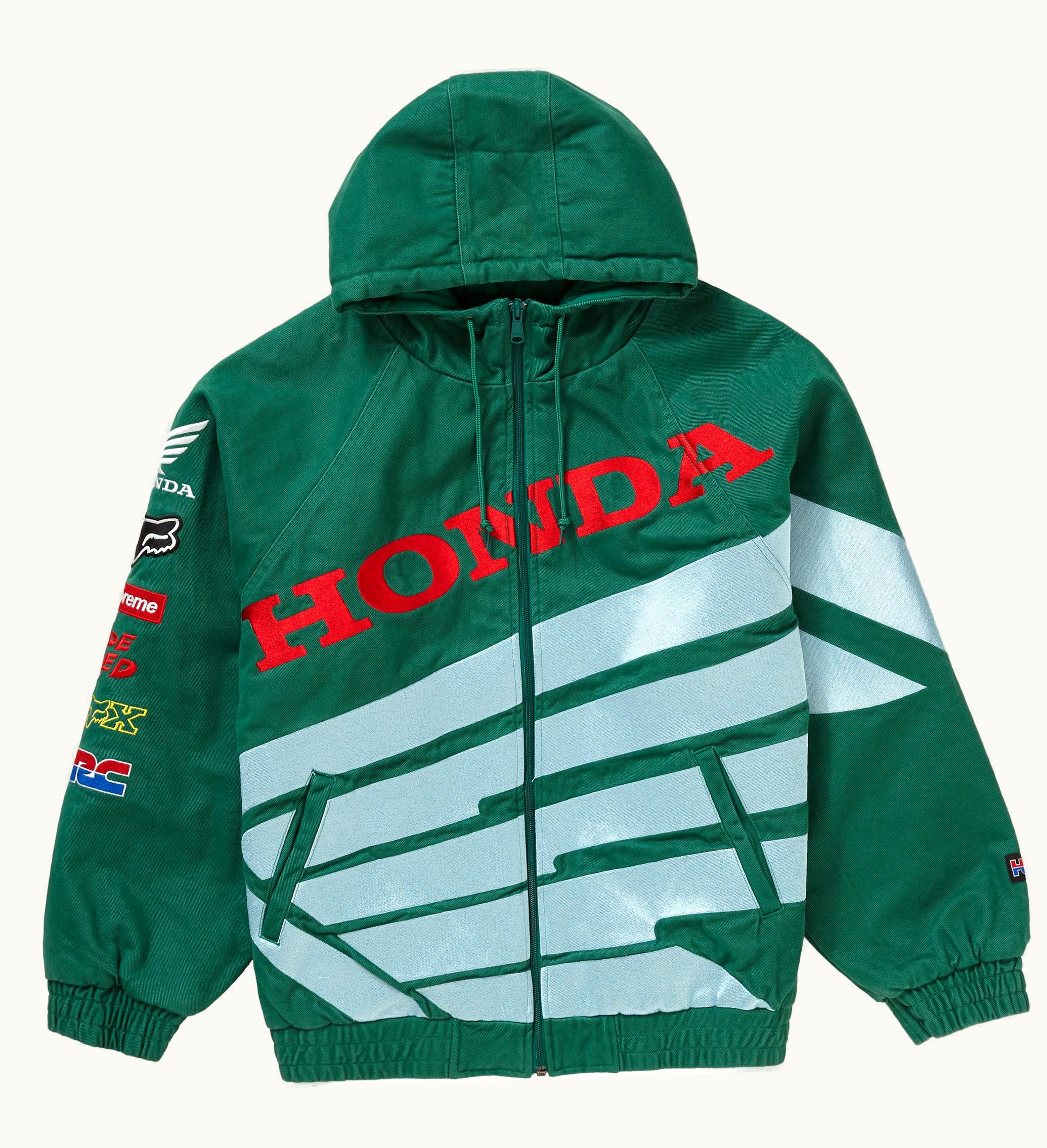 Supreme Supreme Honda Fox Racing Puffy Zip Up Jacket Dark Green