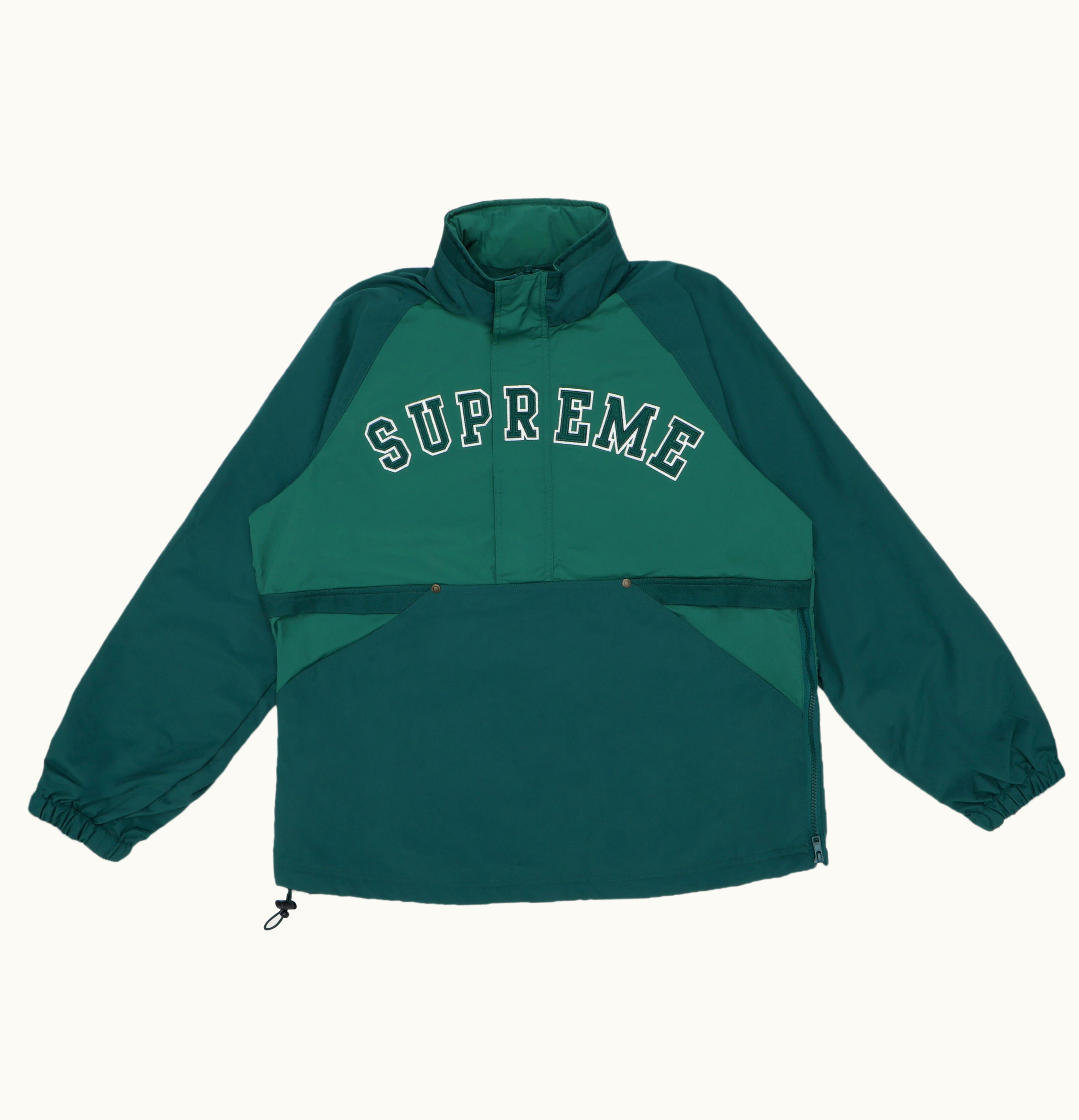 Supreme Supreme Court Half Zip Pullover Dark Green